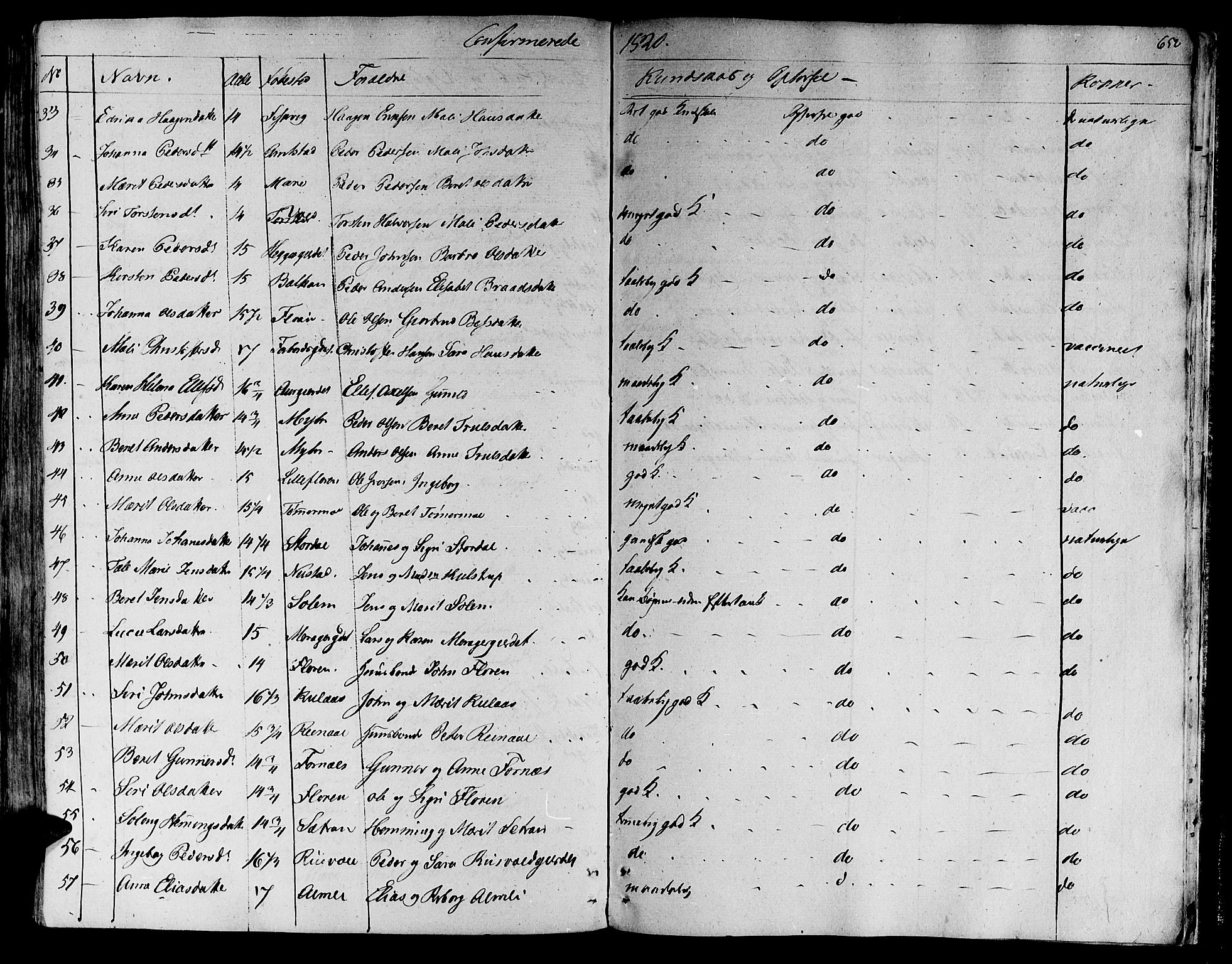 Ministerialprotokoller, klokkerbøker og fødselsregistre - Nord-Trøndelag, SAT/A-1458/709/L0070: Parish register (official) no. 709A10, 1820-1832, p. 652