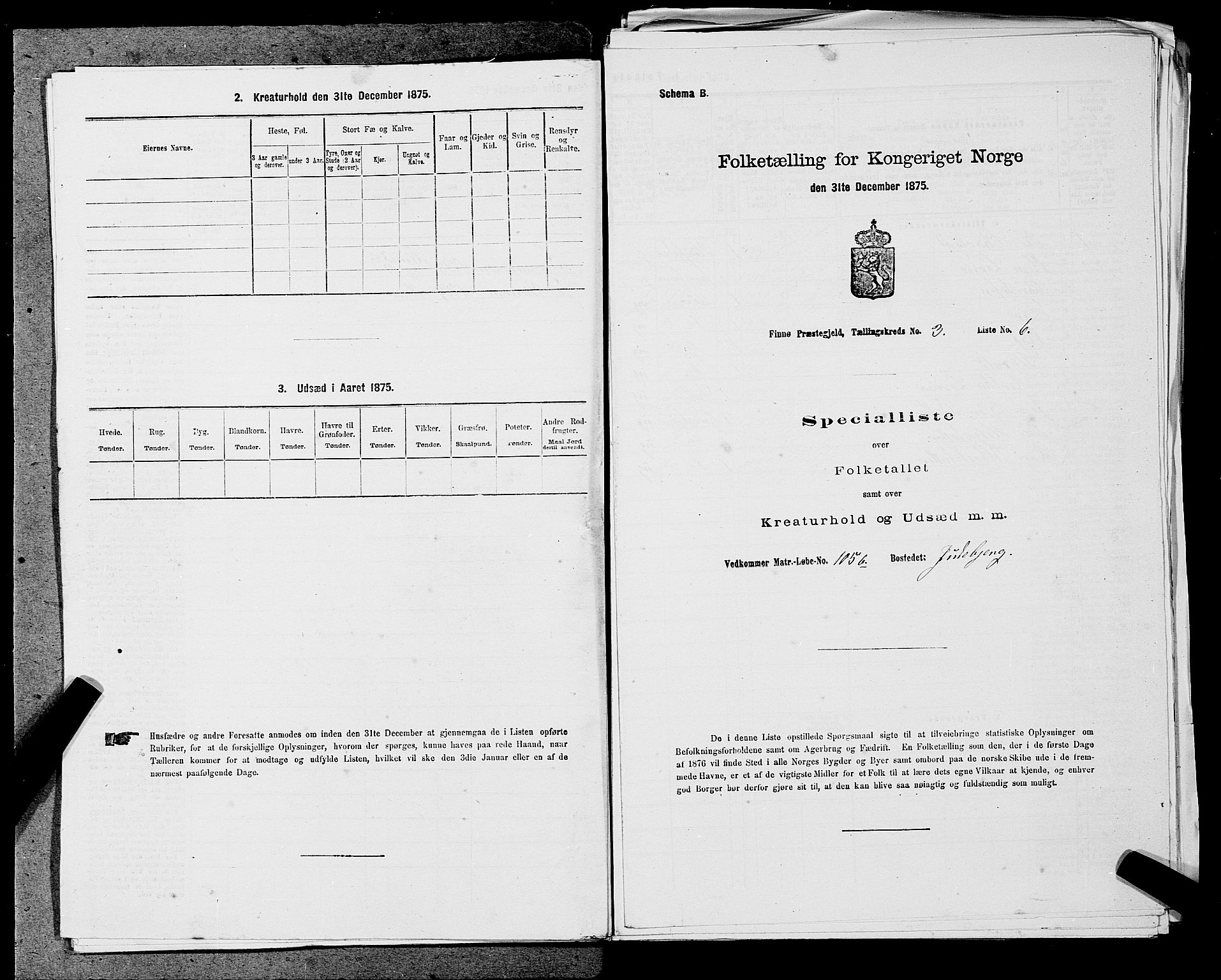 SAST, 1875 census for 1141P Finnøy, 1875, p. 267