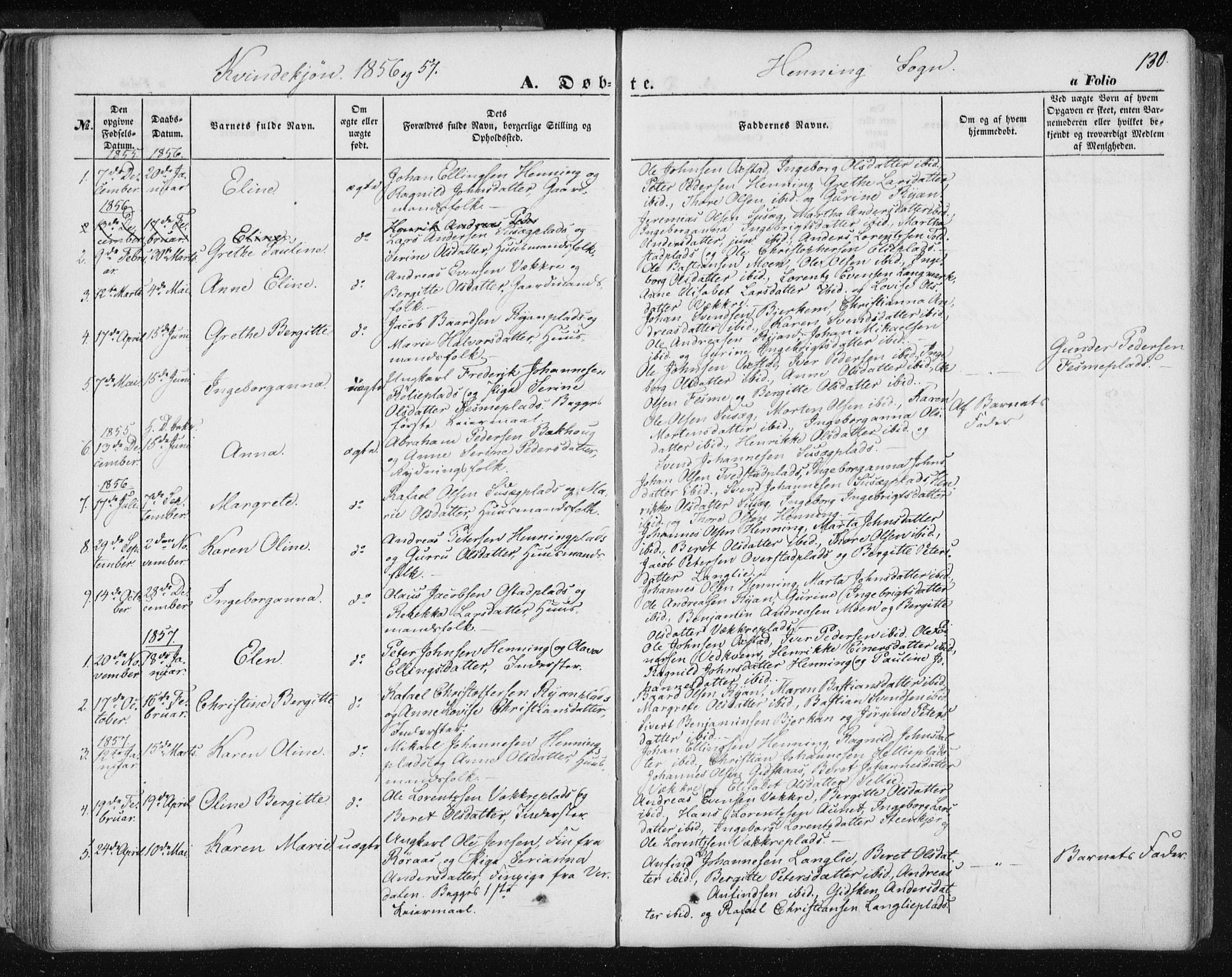 Ministerialprotokoller, klokkerbøker og fødselsregistre - Nord-Trøndelag, SAT/A-1458/735/L0342: Parish register (official) no. 735A07 /3, 1849-1862, p. 130