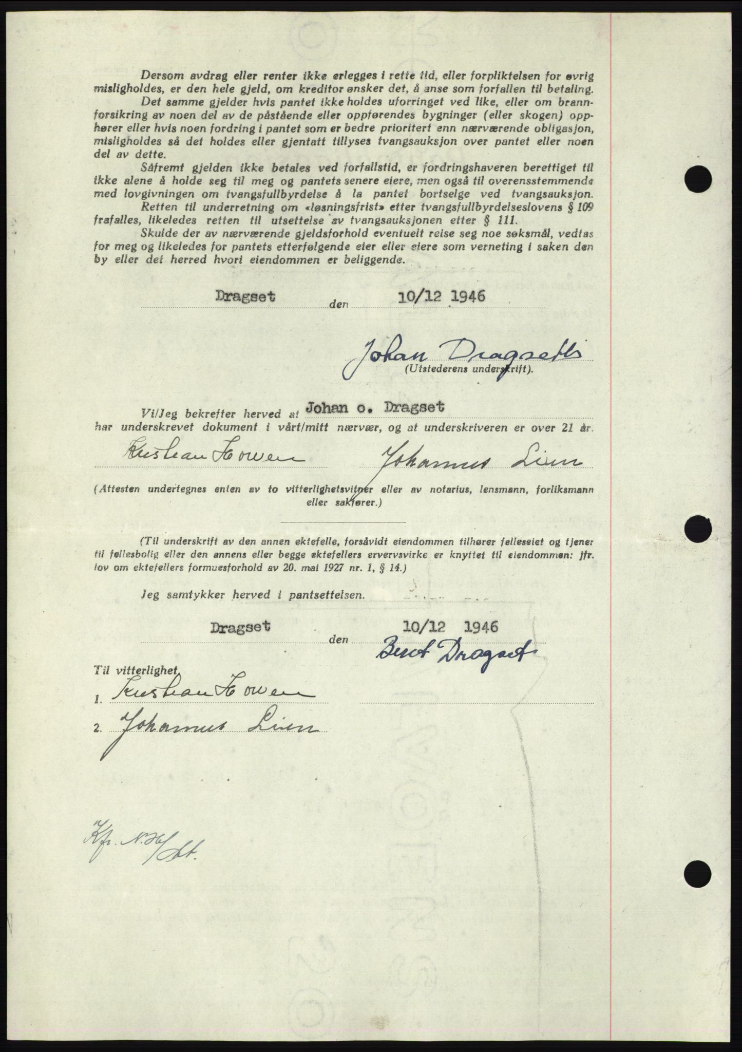 Nordmøre sorenskriveri, AV/SAT-A-4132/1/2/2Ca: Mortgage book no. B95, 1946-1947, Diary no: : 2612/1946