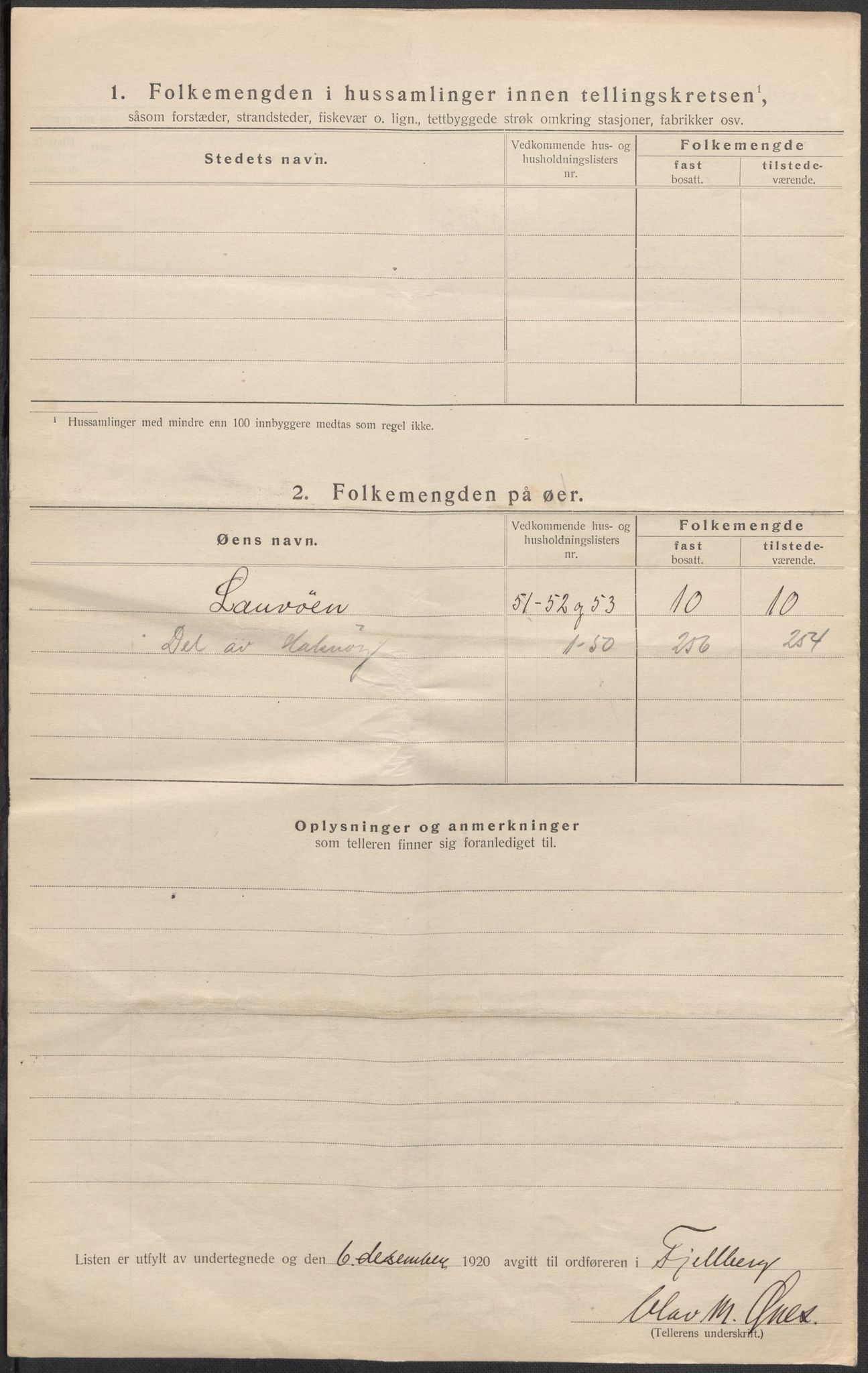 SAB, 1920 census for Fjelberg, 1920, p. 24