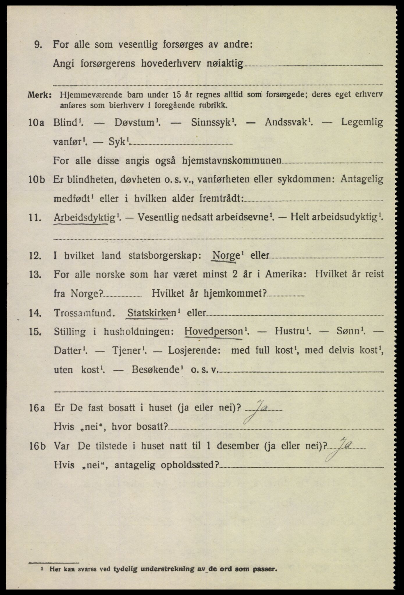 SAK, 1920 census for Fjære, 1920, p. 10388