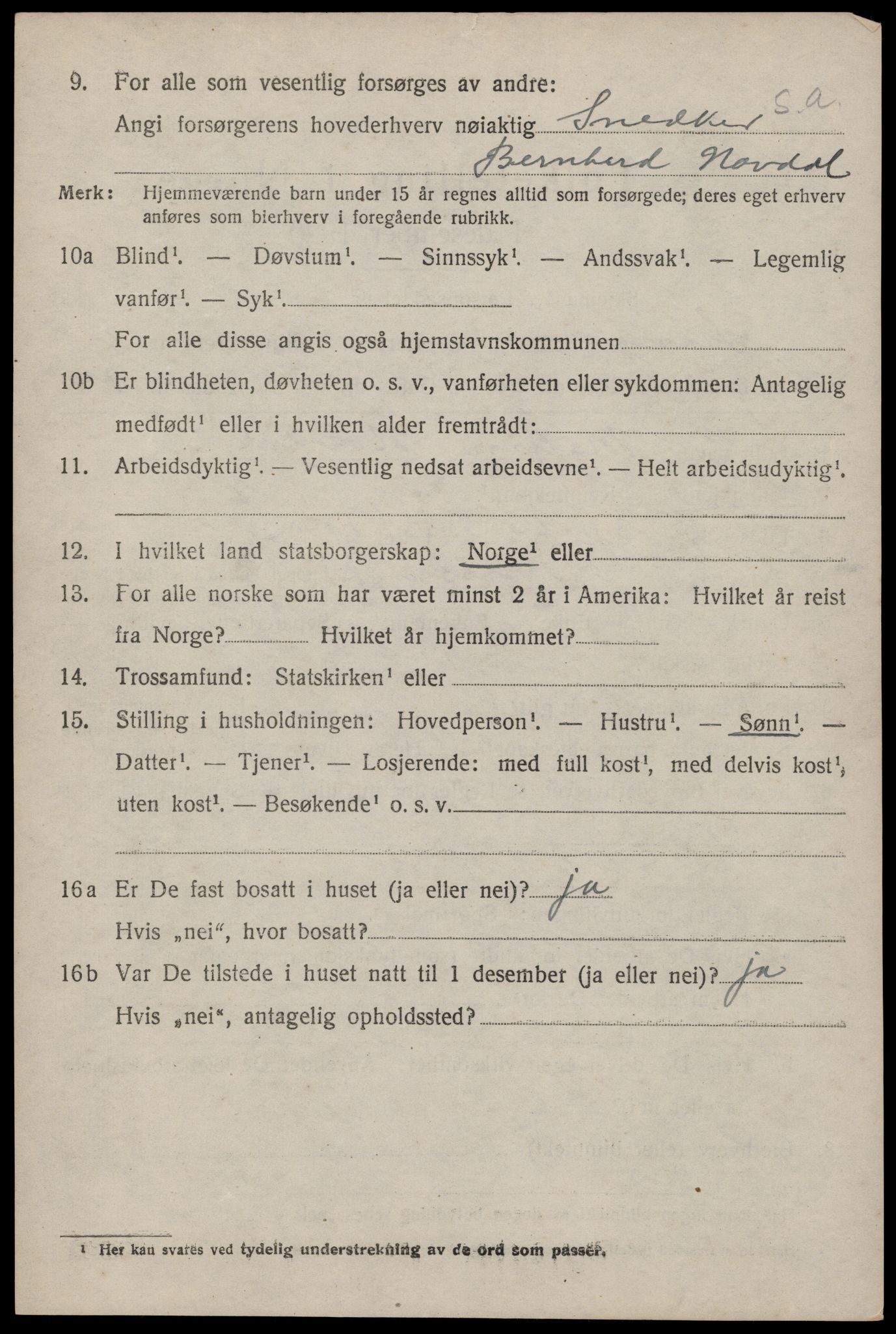 SAST, 1920 census for Stangaland, 1920, p. 2794