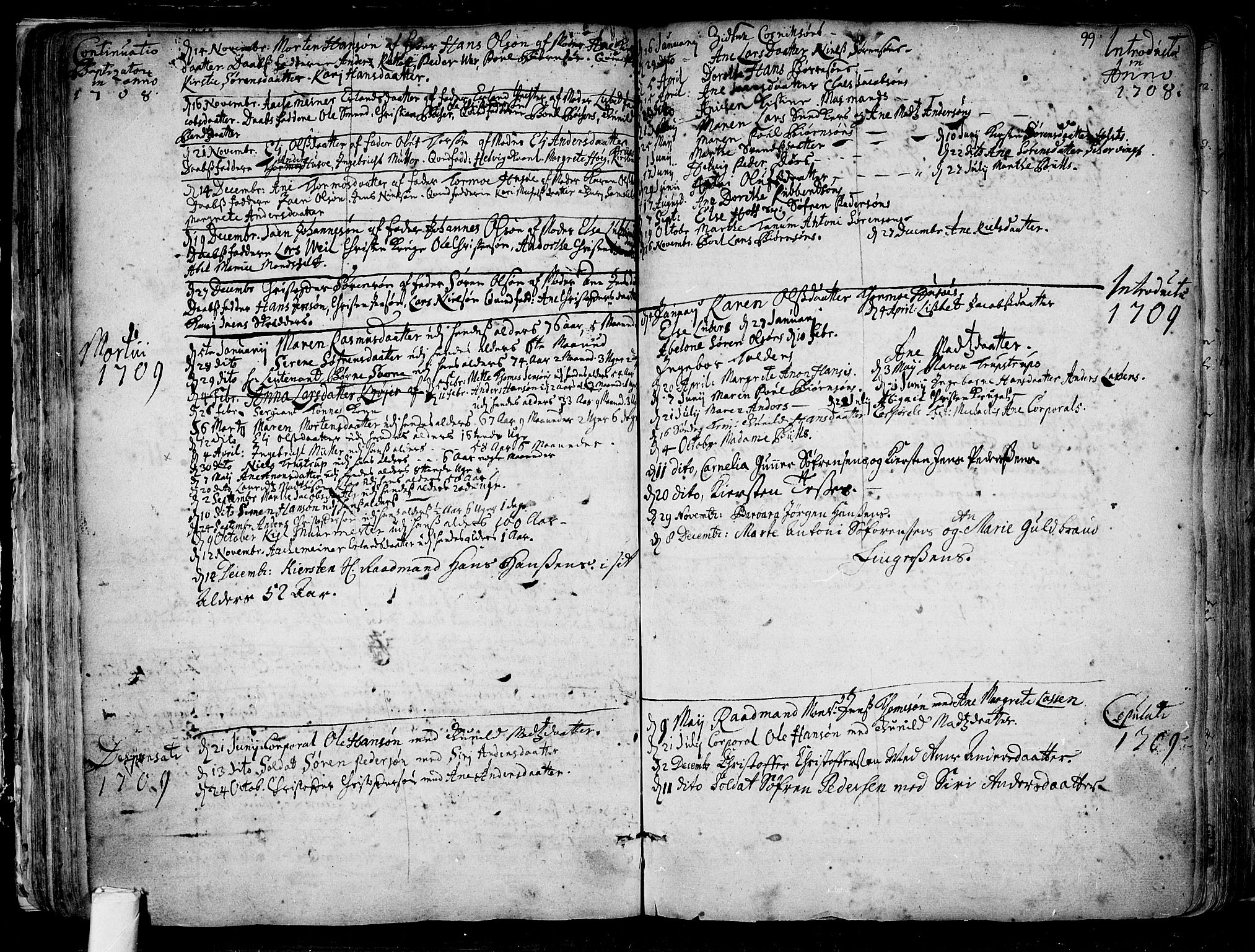 Tønsberg kirkebøker, AV/SAKO-A-330/F/Fa/L0001: Parish register (official) no. I 1, 1688-1760, p. 98-99