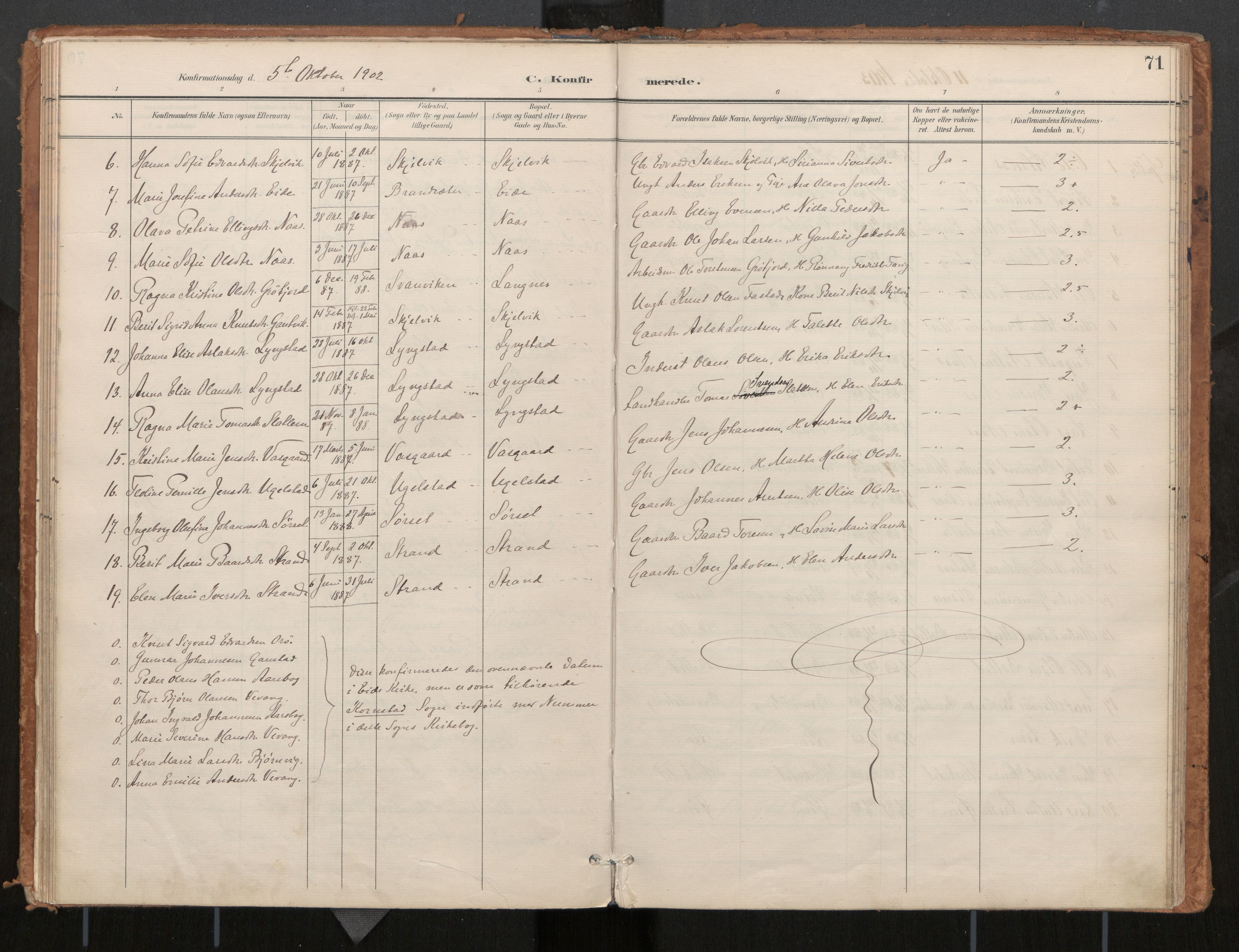 Ministerialprotokoller, klokkerbøker og fødselsregistre - Møre og Romsdal, SAT/A-1454/571/L0836a: Parish register (official) no. 571A02, 1898-1910, p. 71