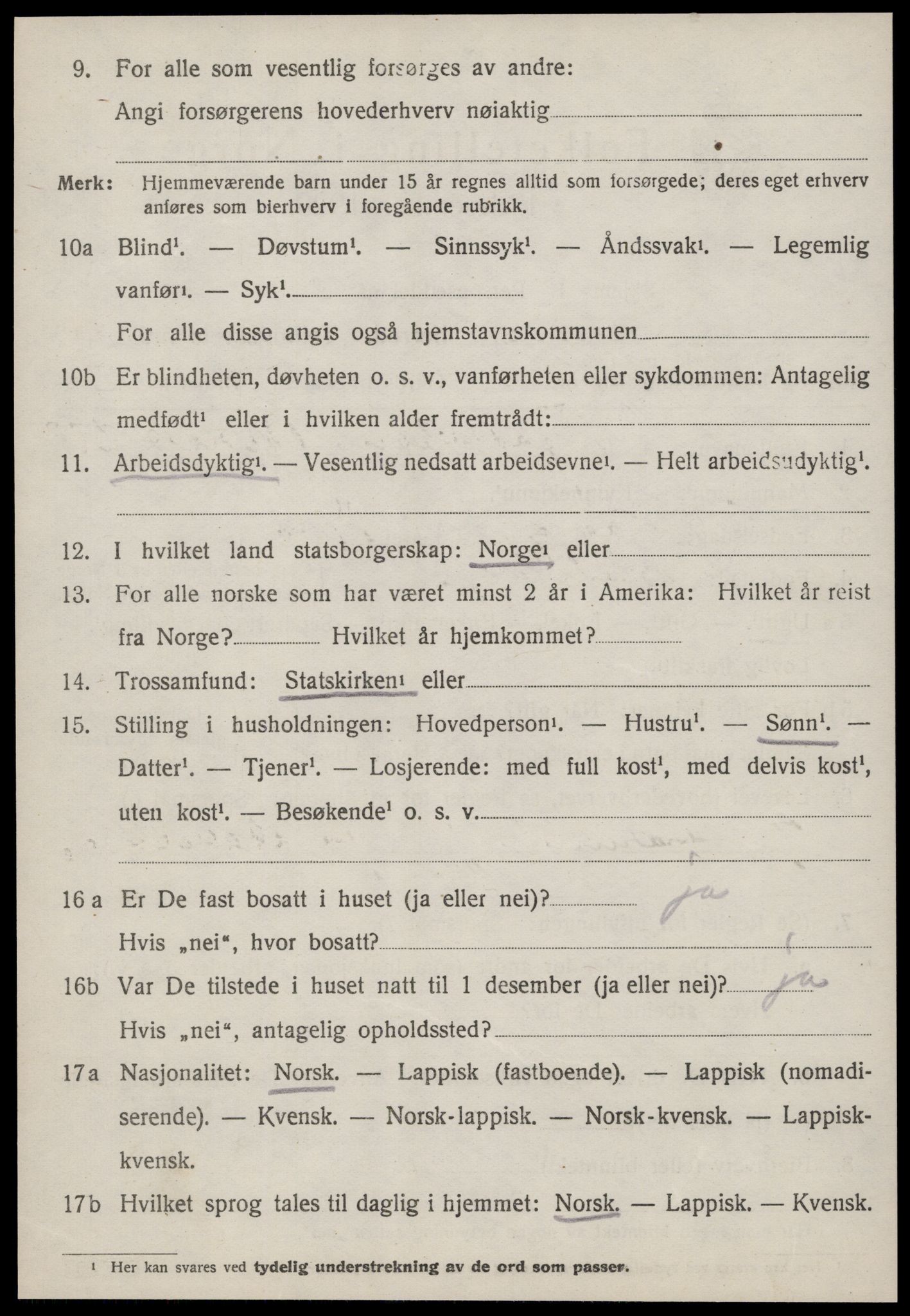 SAT, 1920 census for Stadsbygd, 1920, p. 3053