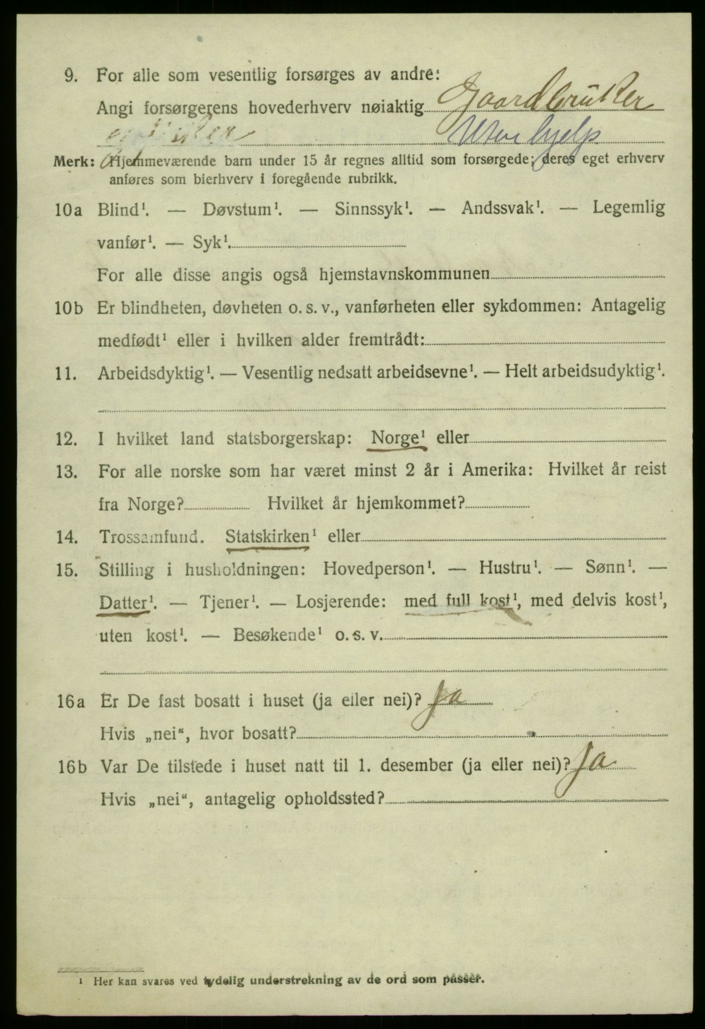 SAB, 1920 census for Naustdal, 1920, p. 1322