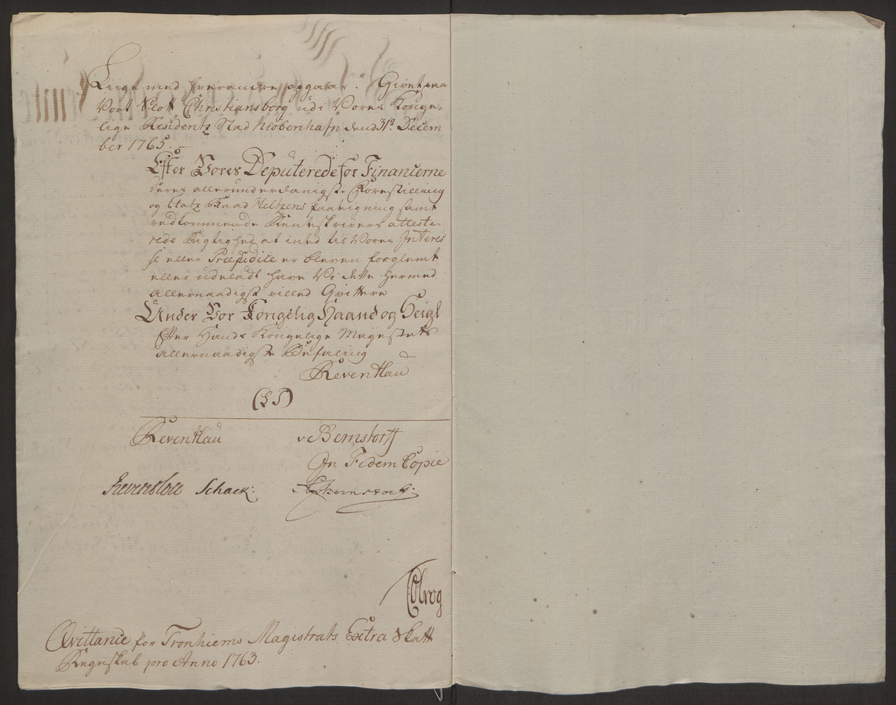 Rentekammeret inntil 1814, Reviderte regnskaper, Byregnskaper, RA/EA-4066/R/Rs/L0516/0001: [S9] Kontribusjonsregnskap / Ekstraskatt, 1762-1767, p. 114