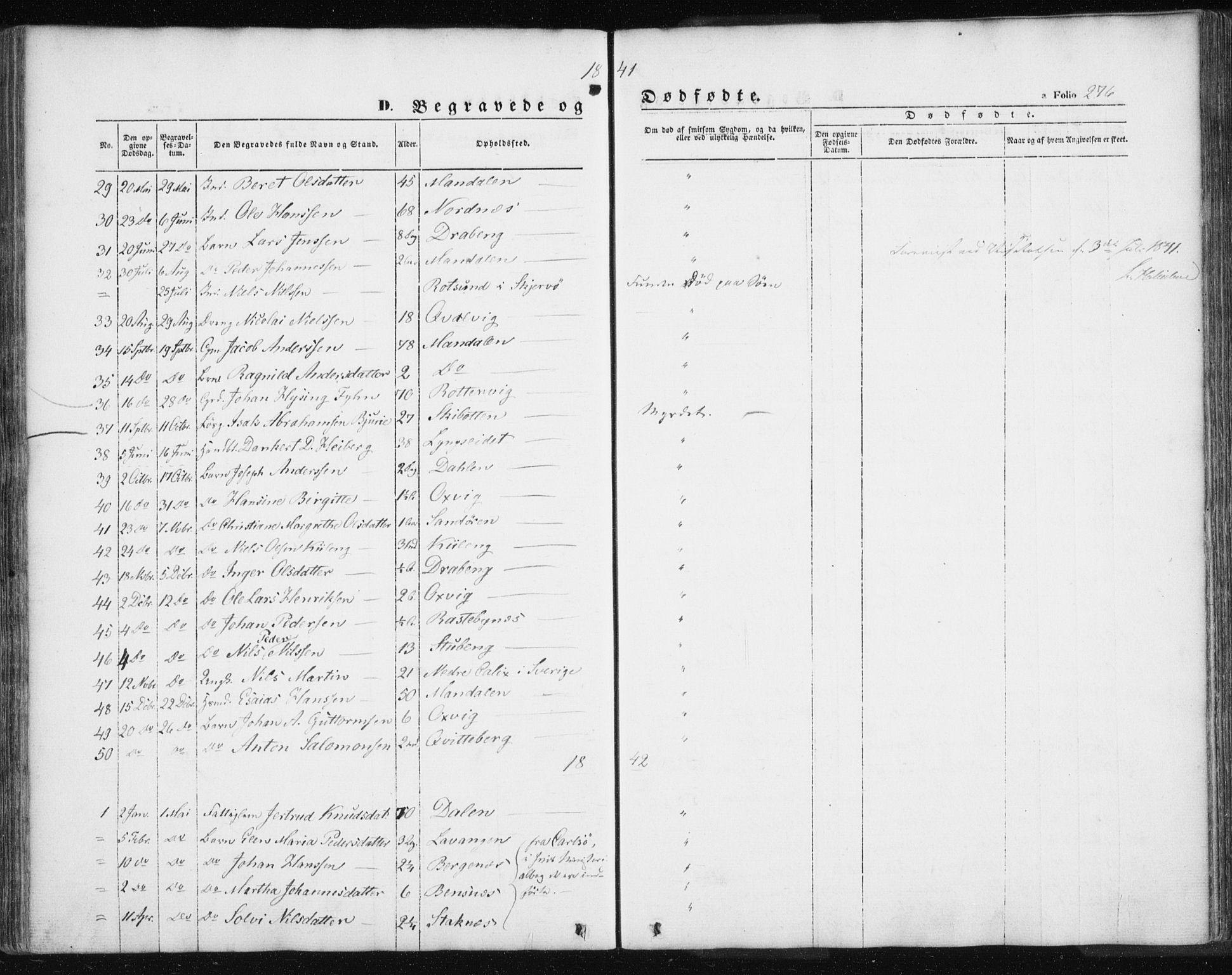 Lyngen sokneprestembete, SATØ/S-1289/H/He/Hea/L0004kirke: Parish register (official) no. 4, 1839-1858, p. 276