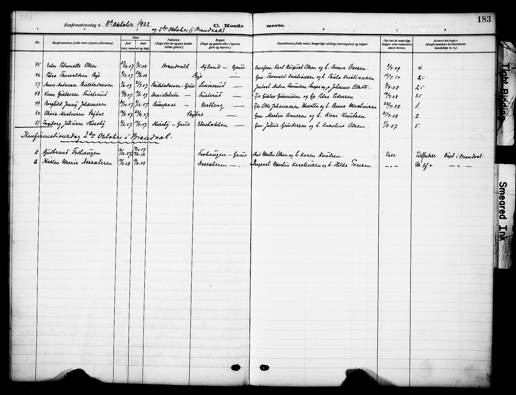 Grue prestekontor, AV/SAH-PREST-036/H/Ha/Haa/L0015: Parish register (official) no. 15, 1911-1922, p. 183