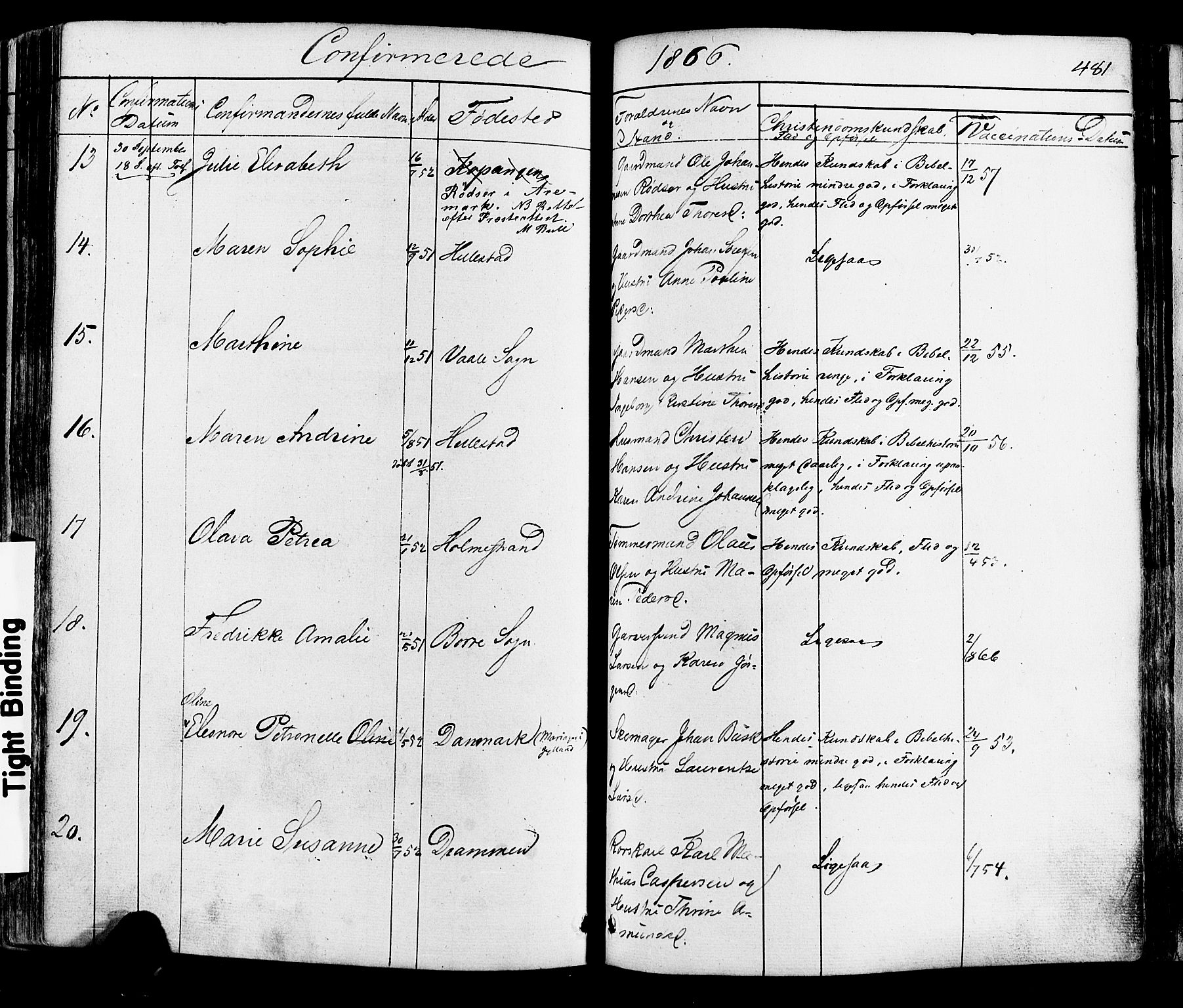 Botne kirkebøker, SAKO/A-340/F/Fa/L0006: Parish register (official) no. I 6, 1836-1877, p. 481