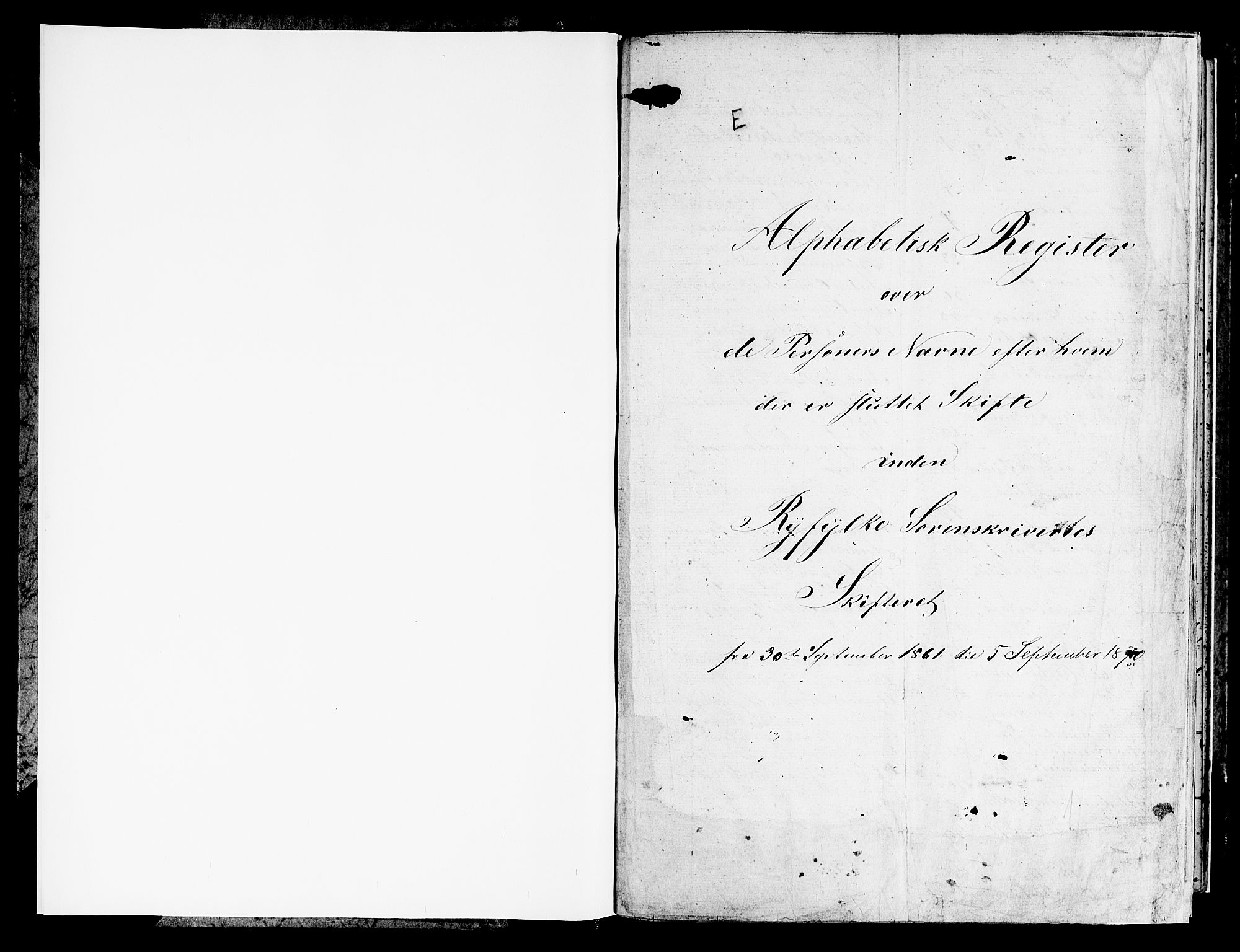 Ryfylke tingrett, AV/SAST-A-100055/001/IV/IVD/L0024: Skifteprotokoll, register i boken, 1861-1870