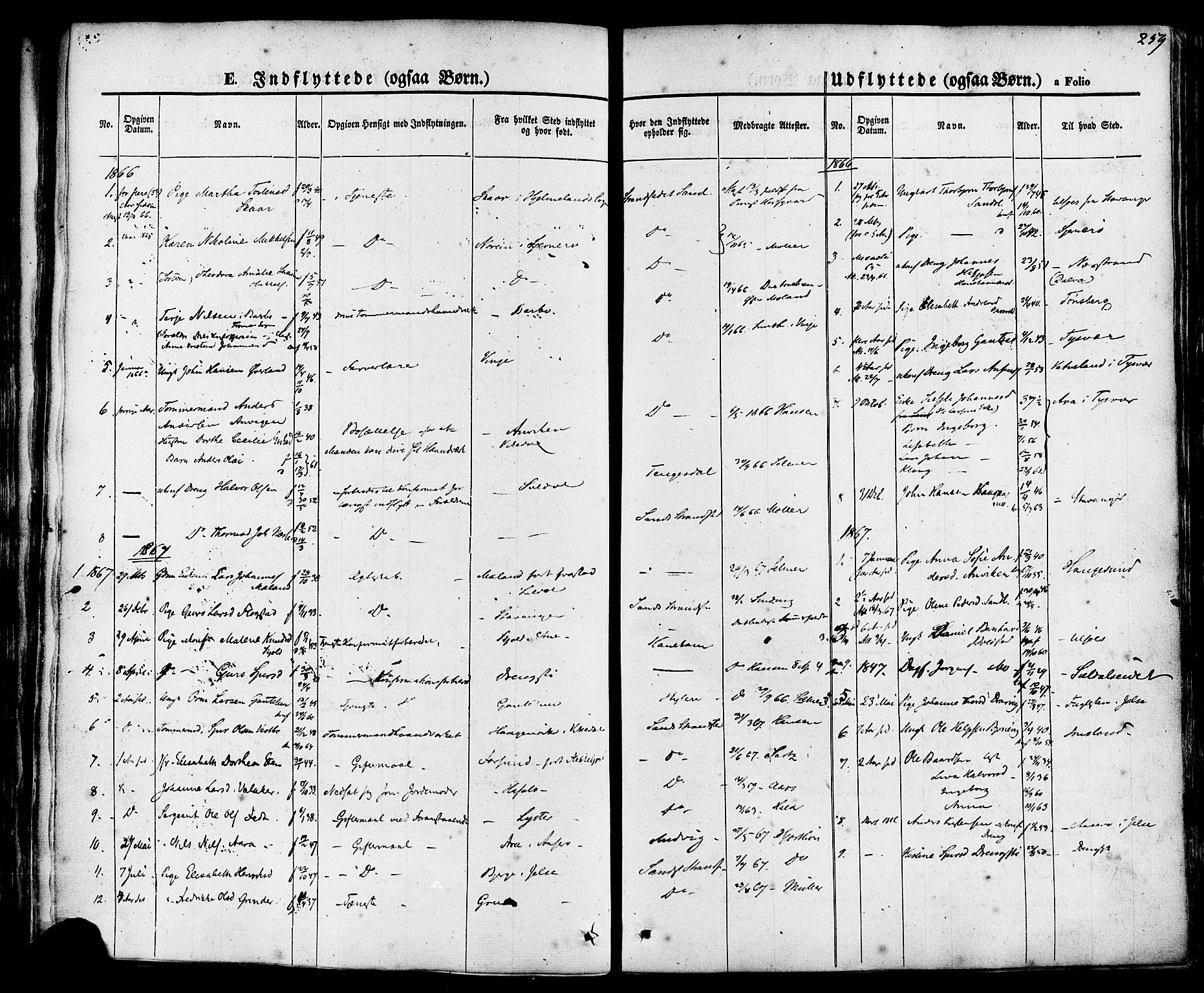 Sand sokneprestkontor, AV/SAST-A-101848/01/III/L0003: Parish register (official) no. A 3, 1854-1879, p. 259