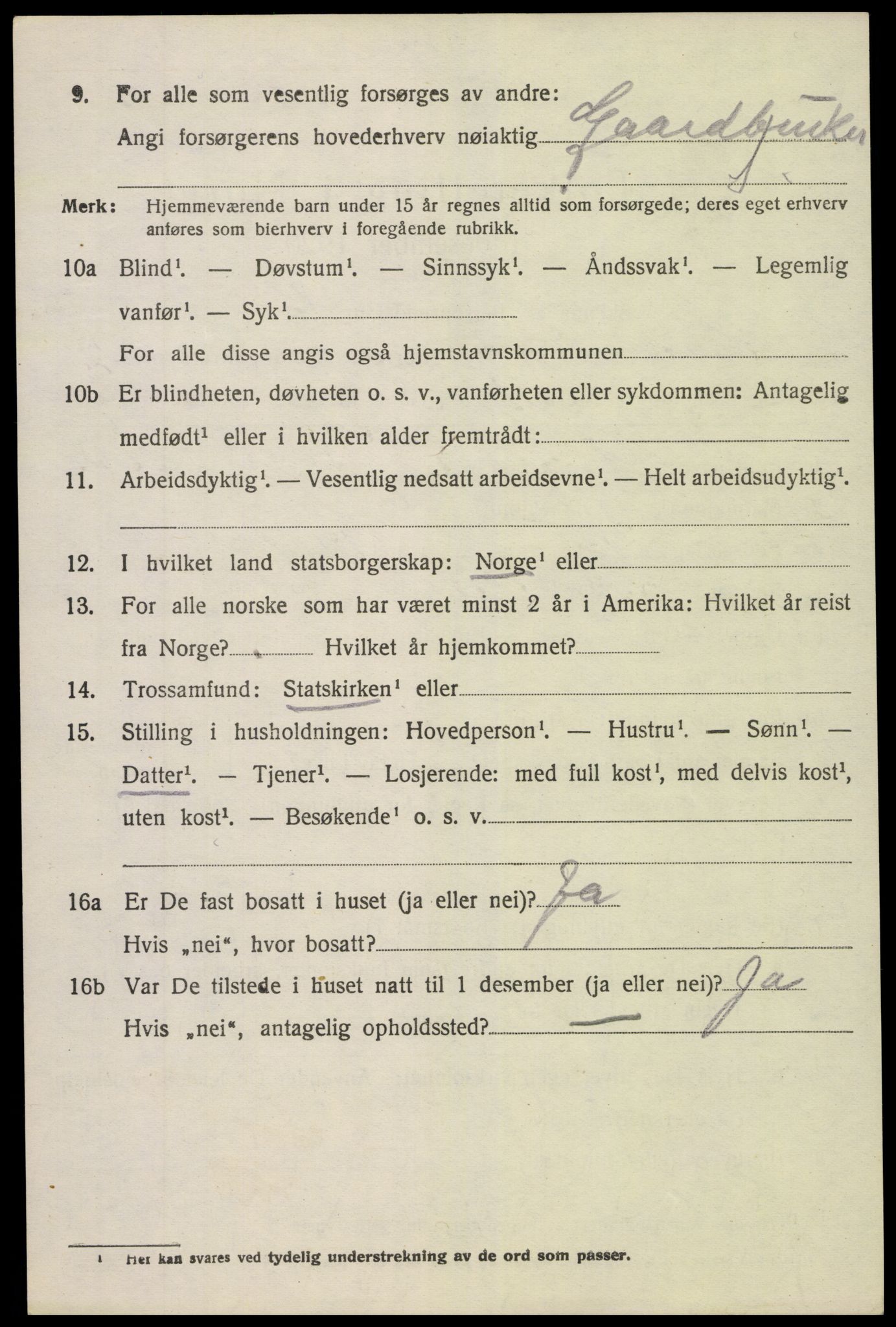 SAK, 1920 census for Søndeled, 1920, p. 1730