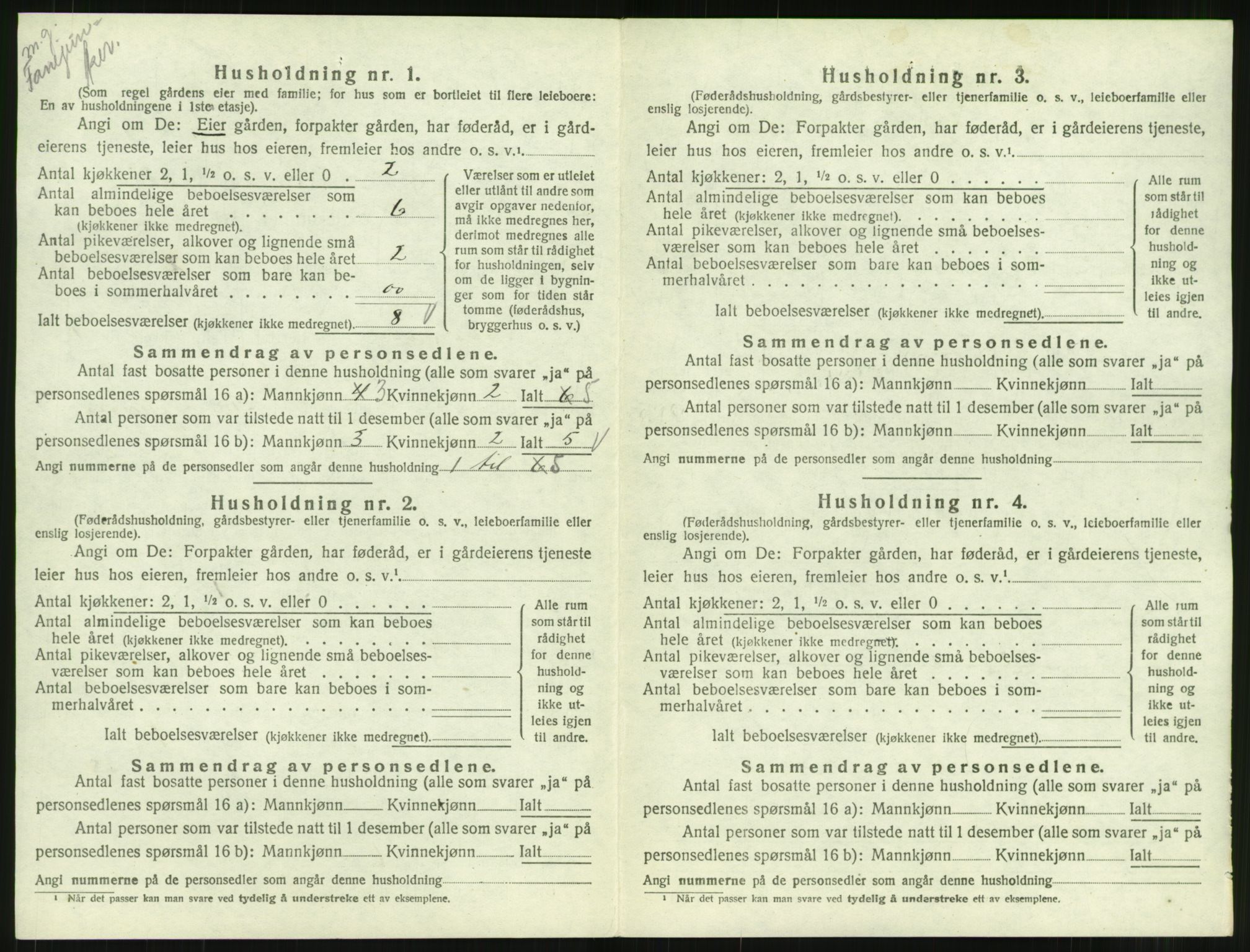 SAT, 1920 census for Åsskard, 1920, p. 24