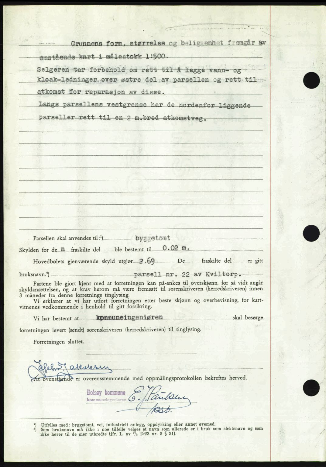 Romsdal sorenskriveri, AV/SAT-A-4149/1/2/2C: Mortgage book no. A28, 1948-1949, Diary no: : 295/1949