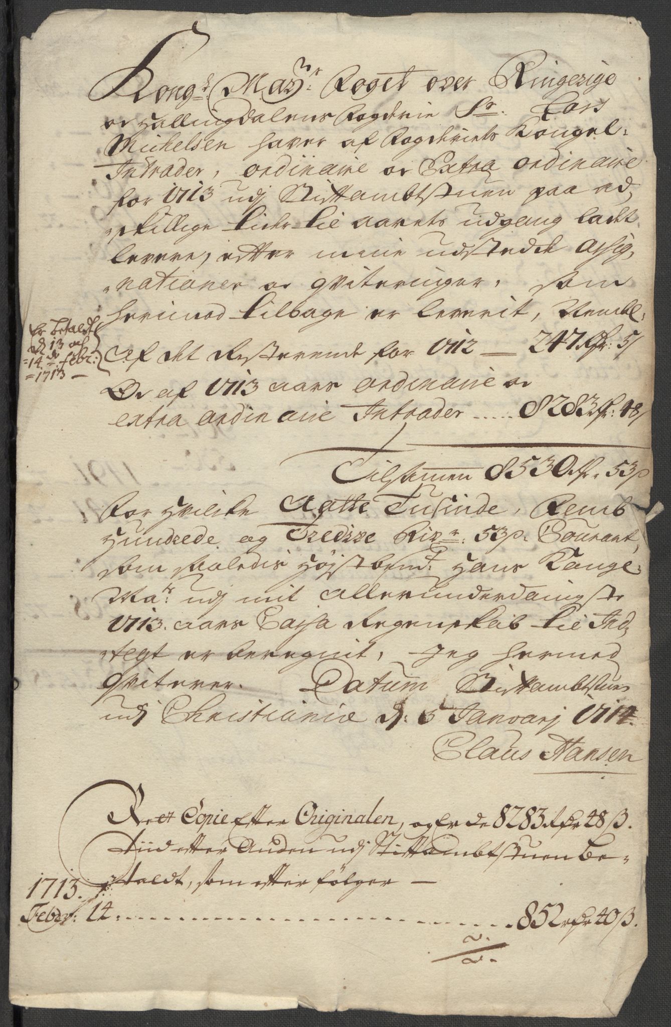Rentekammeret inntil 1814, Reviderte regnskaper, Fogderegnskap, RA/EA-4092/R23/L1471: Fogderegnskap Ringerike og Hallingdal, 1713-1714, p. 331