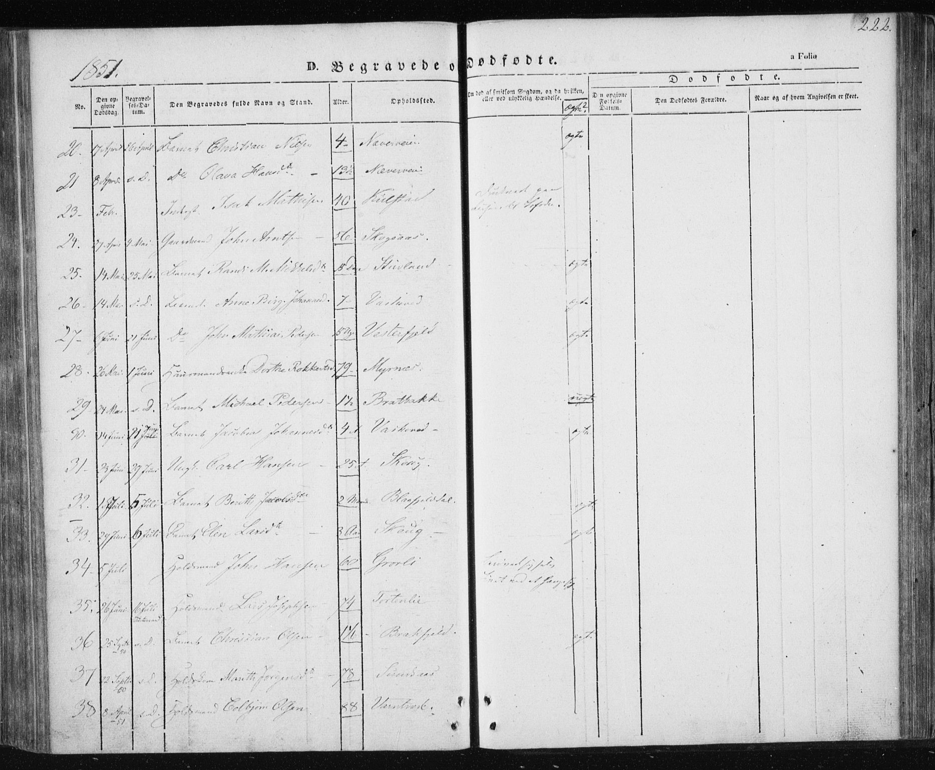 Ministerialprotokoller, klokkerbøker og fødselsregistre - Nordland, AV/SAT-A-1459/820/L0291: Parish register (official) no. 820A12, 1846-1854, p. 222