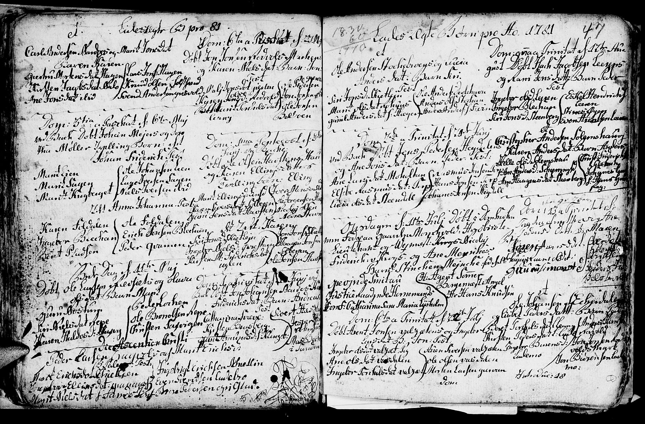 Ministerialprotokoller, klokkerbøker og fødselsregistre - Sør-Trøndelag, SAT/A-1456/606/L0305: Parish register (copy) no. 606C01, 1757-1819, p. 47