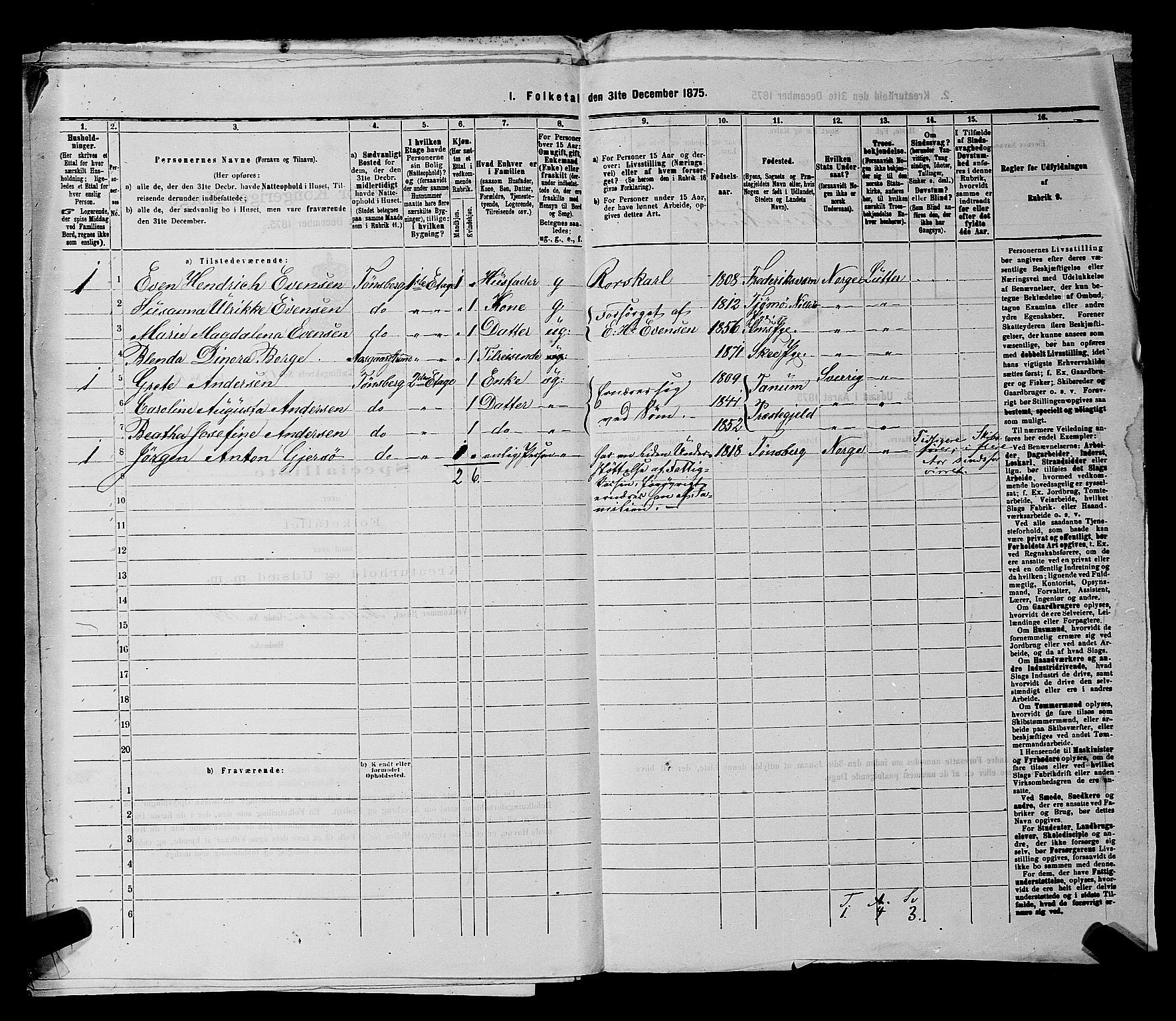 SAKO, 1875 census for 0705P Tønsberg, 1875, p. 547