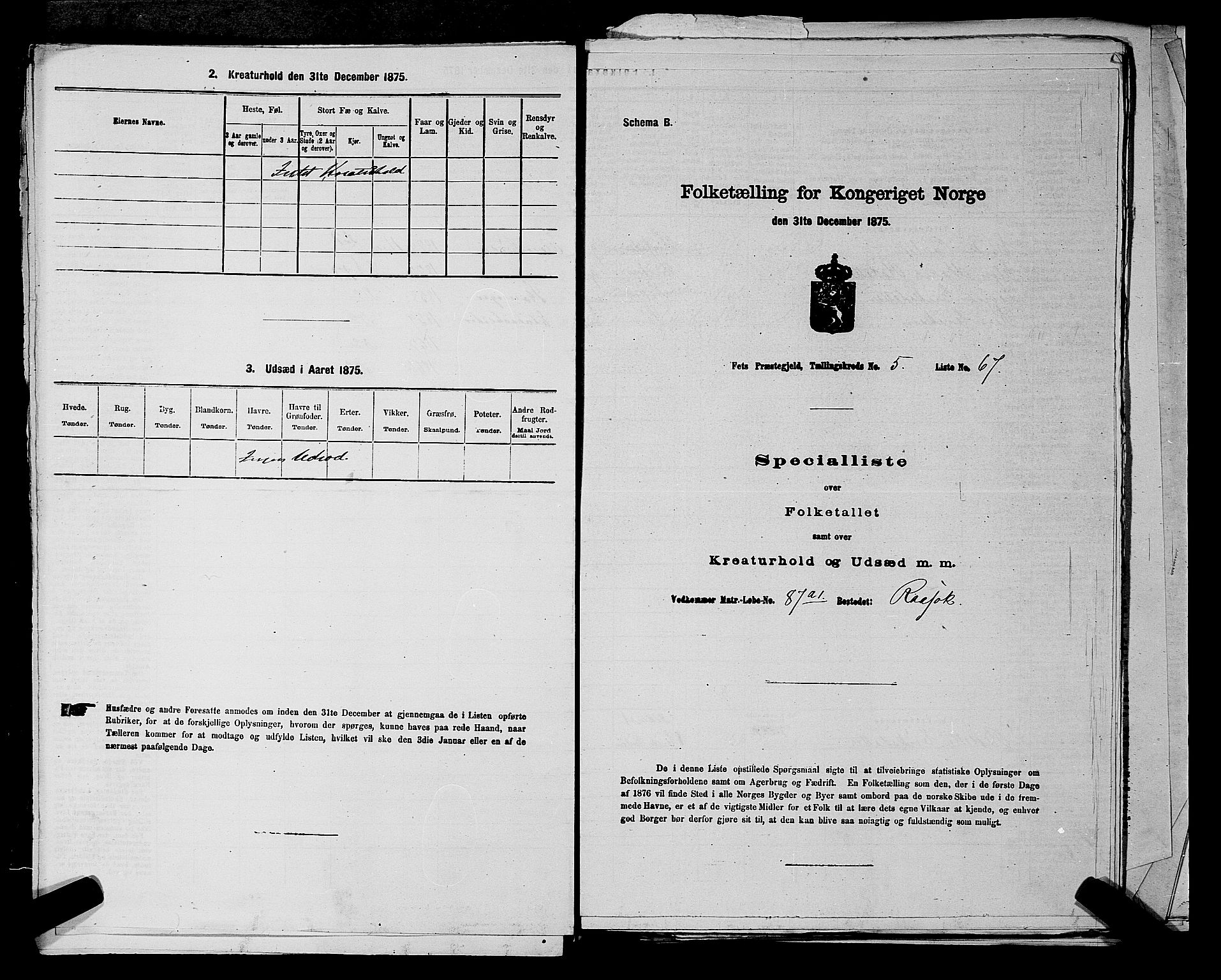 RA, 1875 census for 0227P Fet, 1875, p. 782