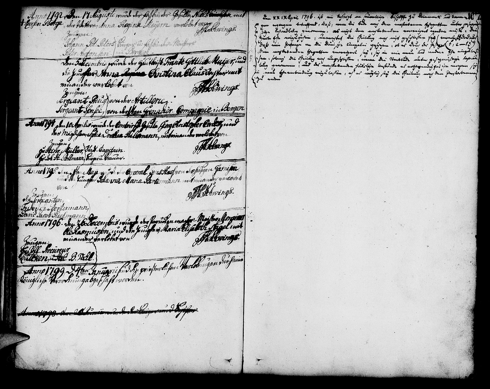 Mariakirken Sokneprestembete, AV/SAB-A-76901/H/Haa/L0003: Parish register (official) no. A 3, 1786-1815, p. 107