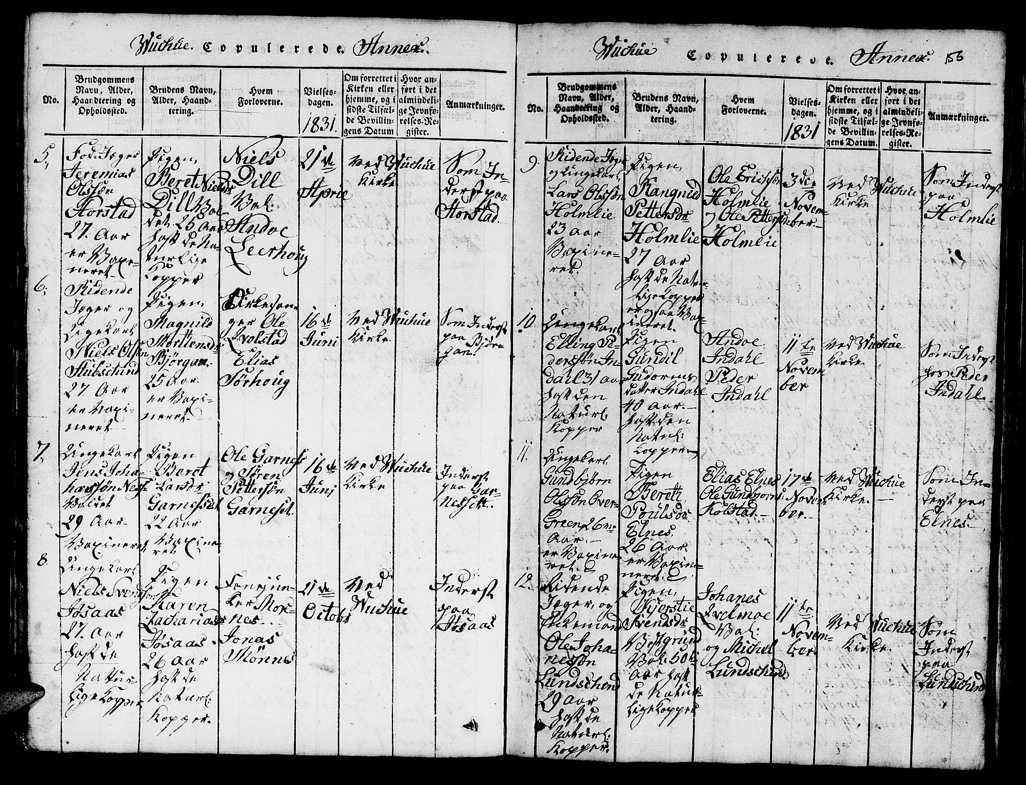 Ministerialprotokoller, klokkerbøker og fødselsregistre - Nord-Trøndelag, SAT/A-1458/724/L0265: Parish register (copy) no. 724C01, 1816-1845, p. 156