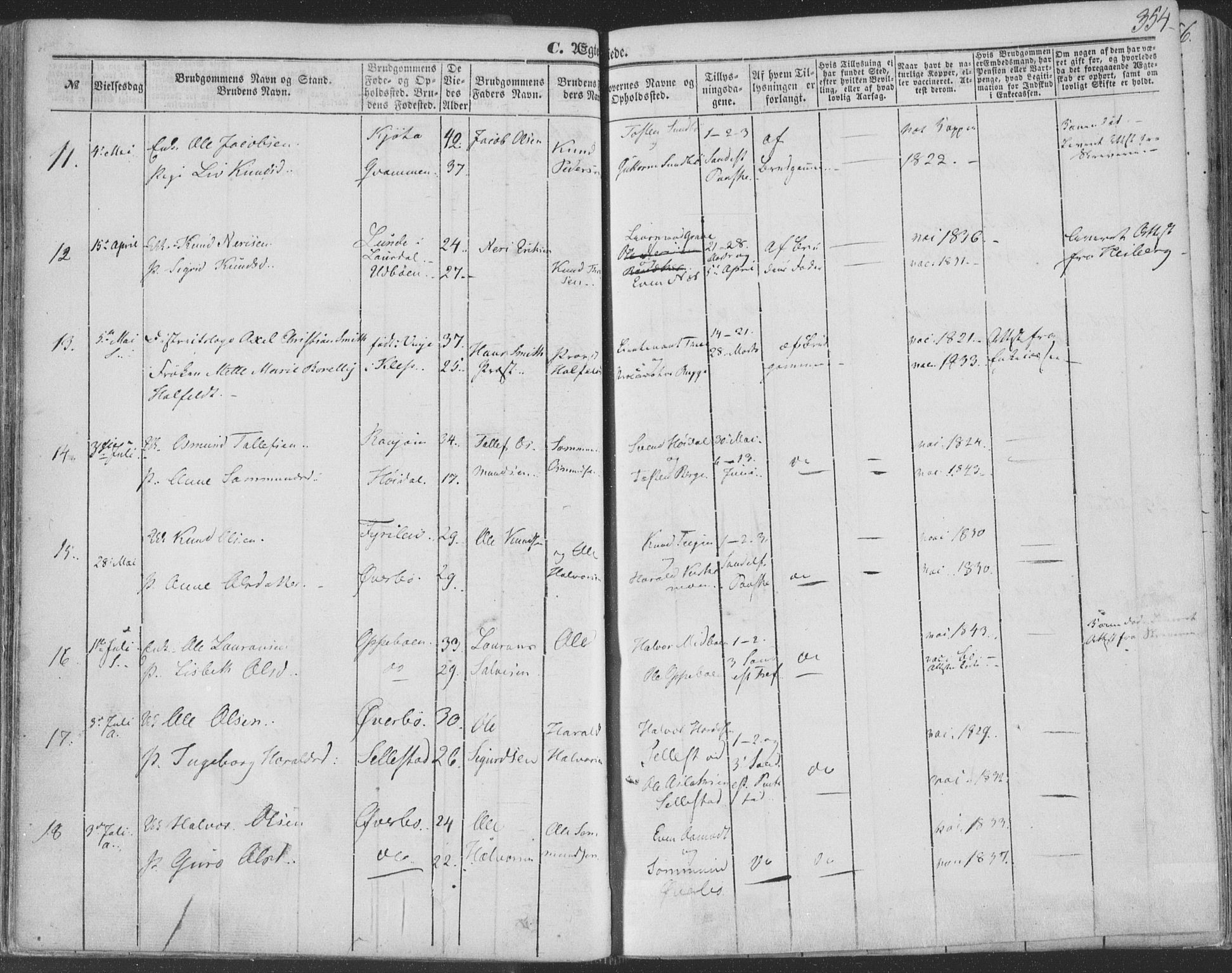 Seljord kirkebøker, AV/SAKO-A-20/F/Fa/L012b: Parish register (official) no. I 12B, 1850-1865, p. 354