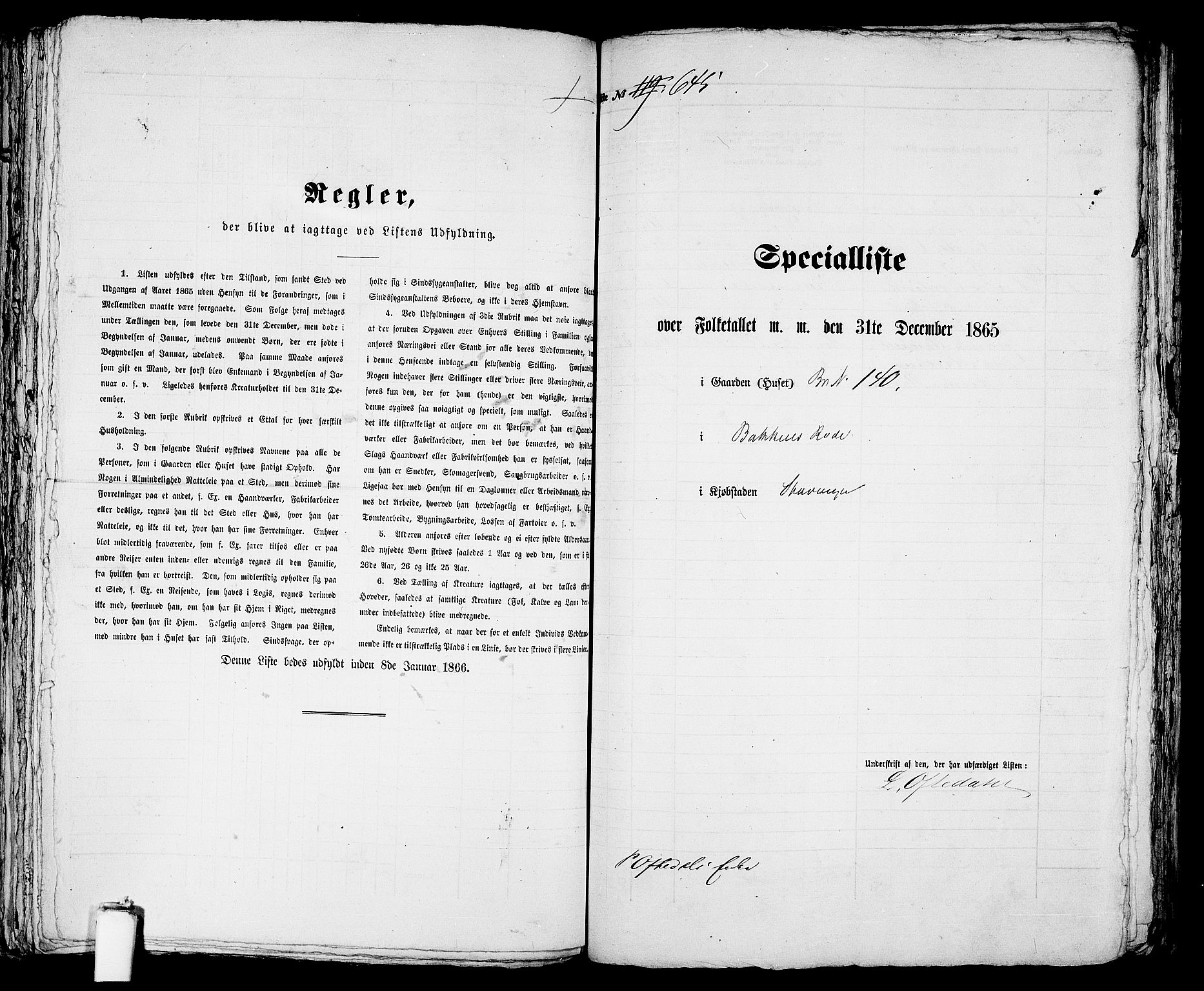 RA, 1865 census for Stavanger, 1865, p. 1320