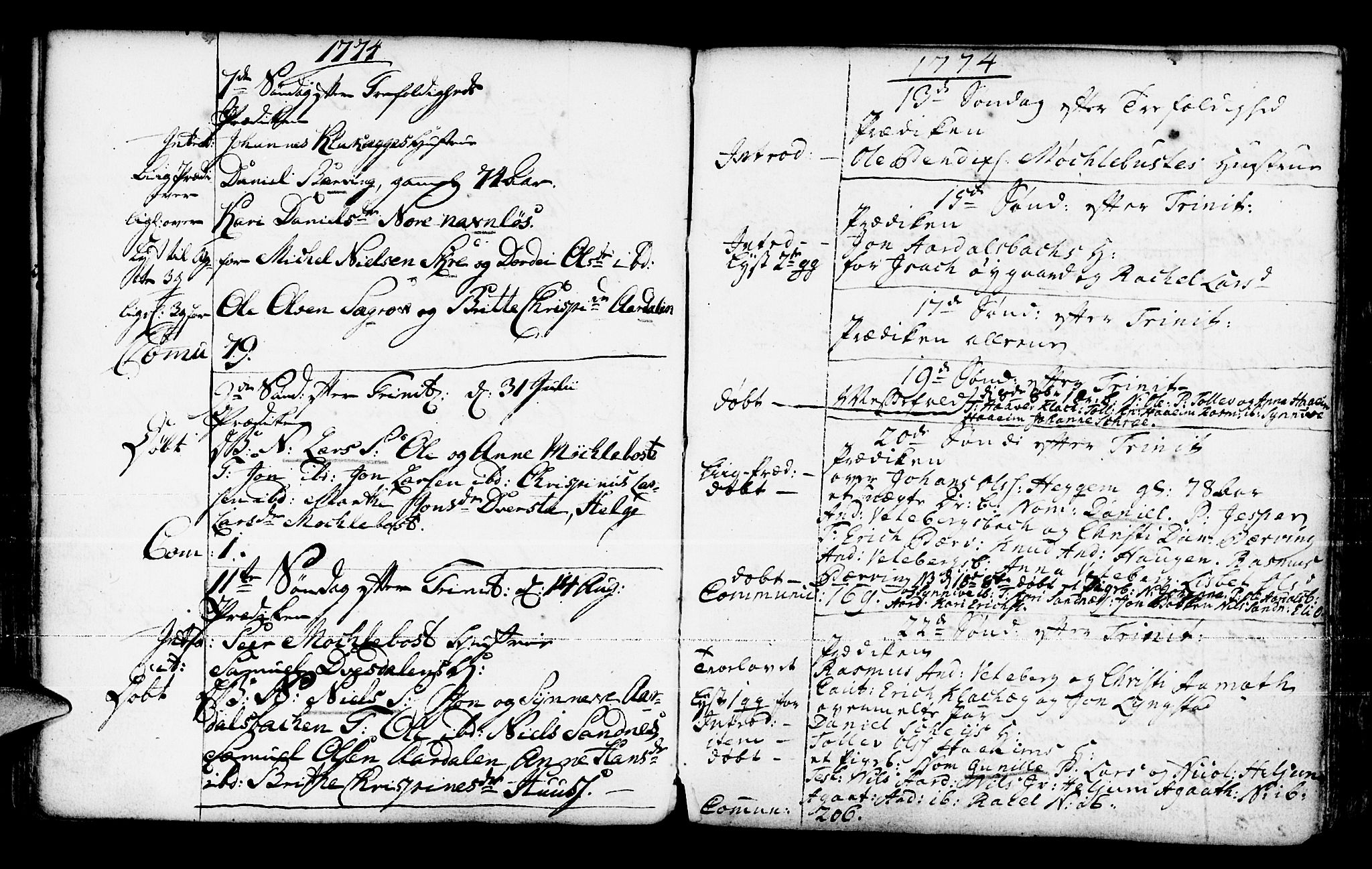 Jølster sokneprestembete, SAB/A-80701/H/Haa/Haaa/L0004: Parish register (official) no. A 4, 1749-1789, p. 135