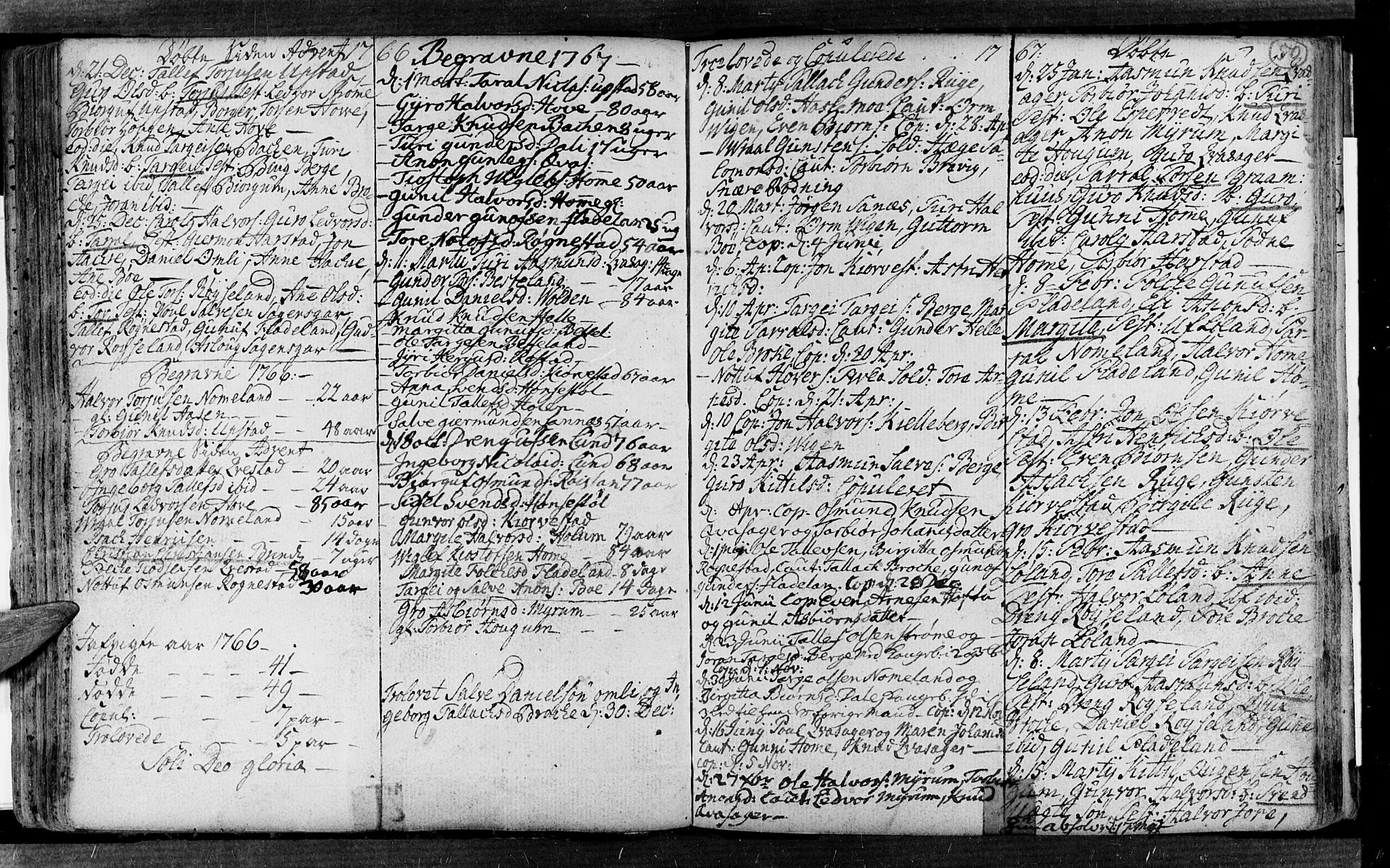 Valle sokneprestkontor, AV/SAK-1111-0044/F/Fa/Fac/L0002: Parish register (official) no. A 2, 1745-1776, p. 50