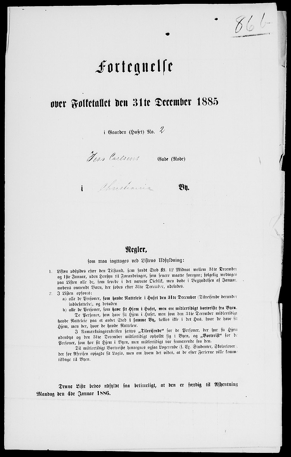 RA, 1885 census for 0301 Kristiania, 1885, p. 7319