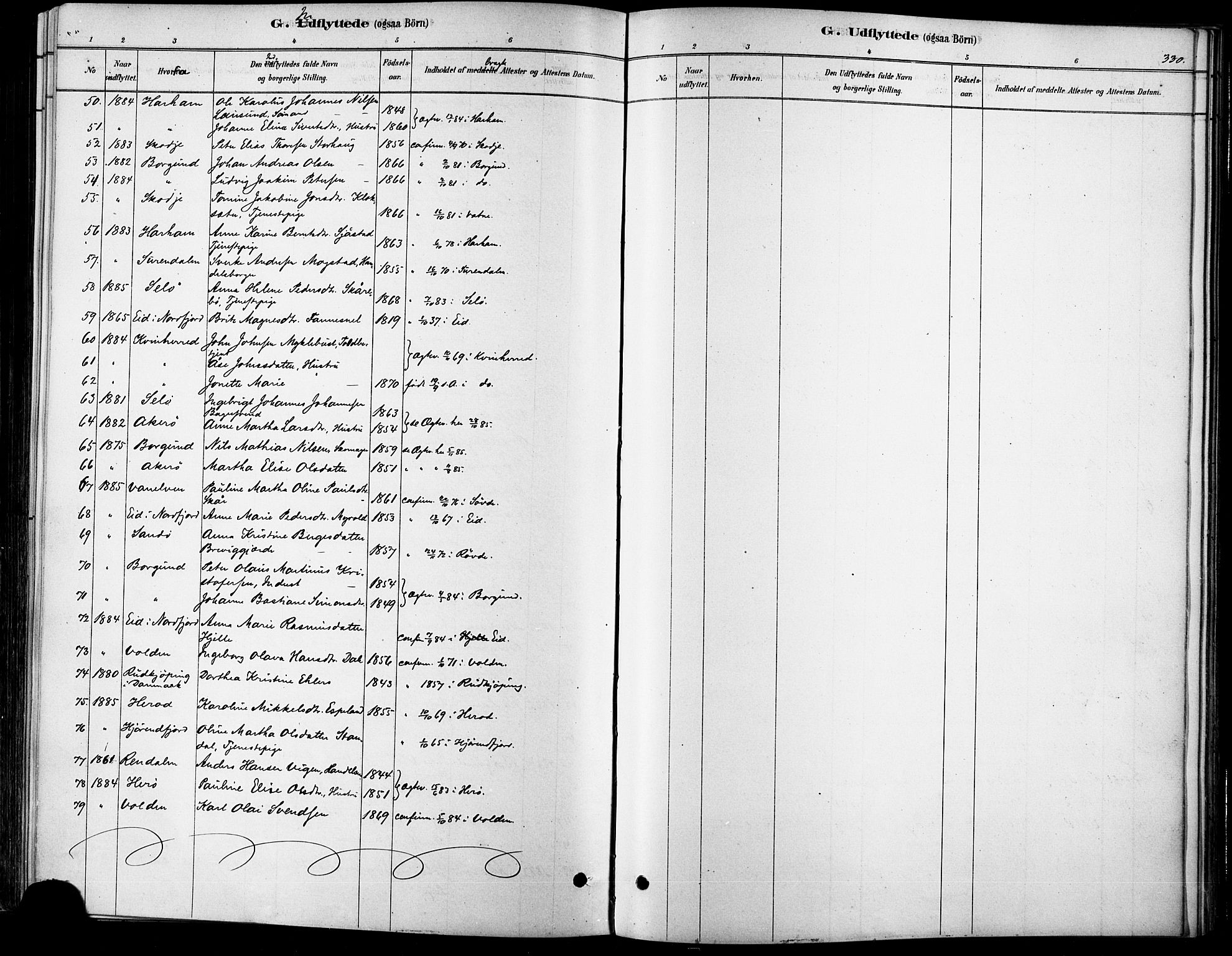 Ministerialprotokoller, klokkerbøker og fødselsregistre - Møre og Romsdal, AV/SAT-A-1454/529/L0454: Parish register (official) no. 529A04, 1878-1885, p. 330