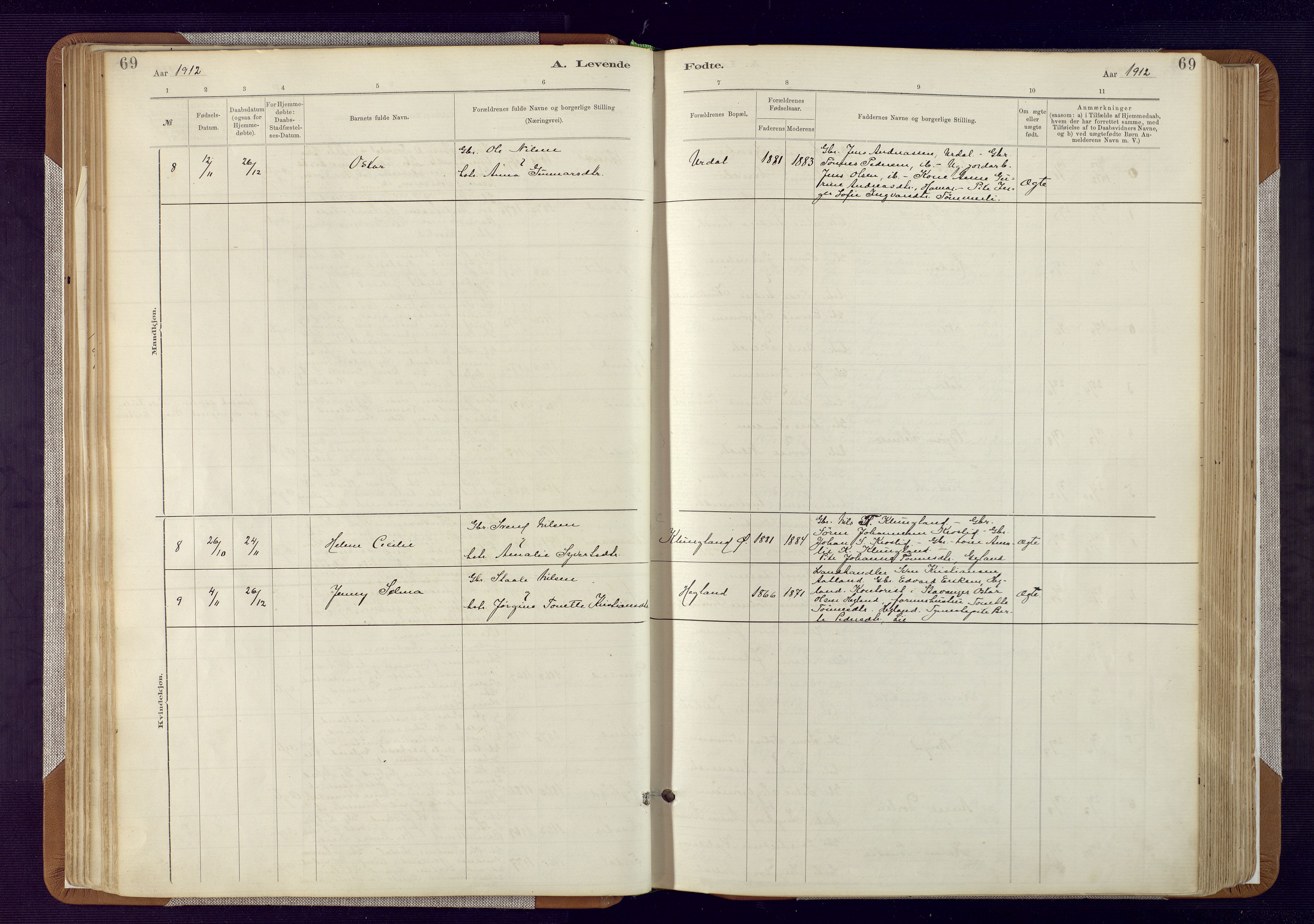 Bakke sokneprestkontor, AV/SAK-1111-0002/F/Fa/Fab/L0003: Parish register (official) no. A 3, 1884-1921, p. 69