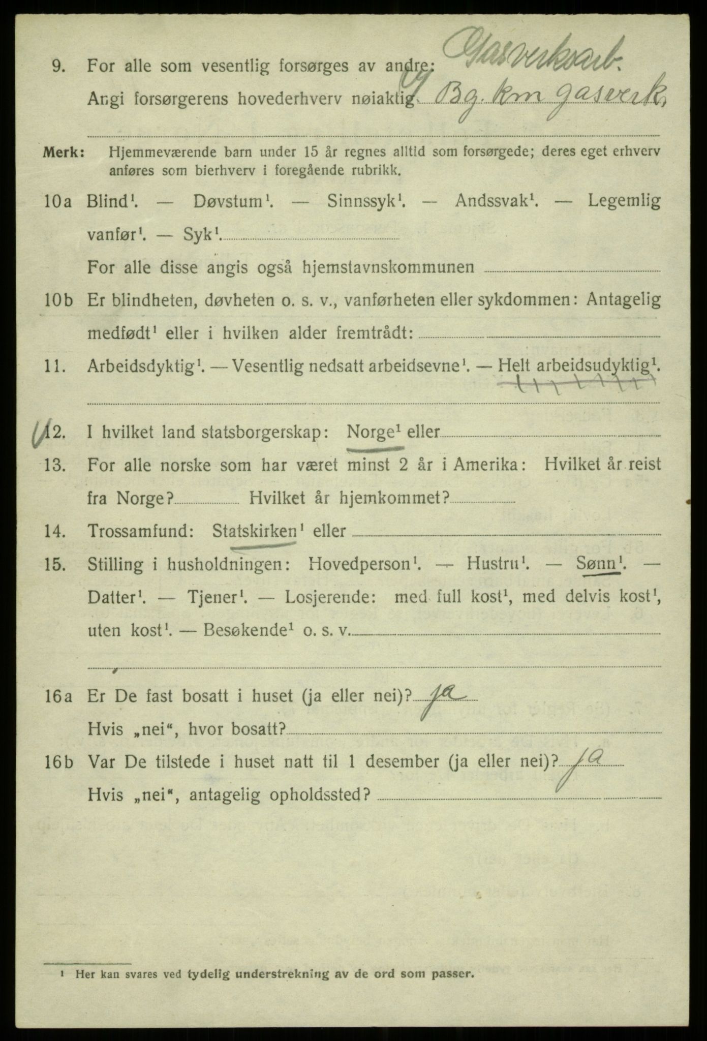 SAB, 1920 census for Bergen, 1920, p. 95839