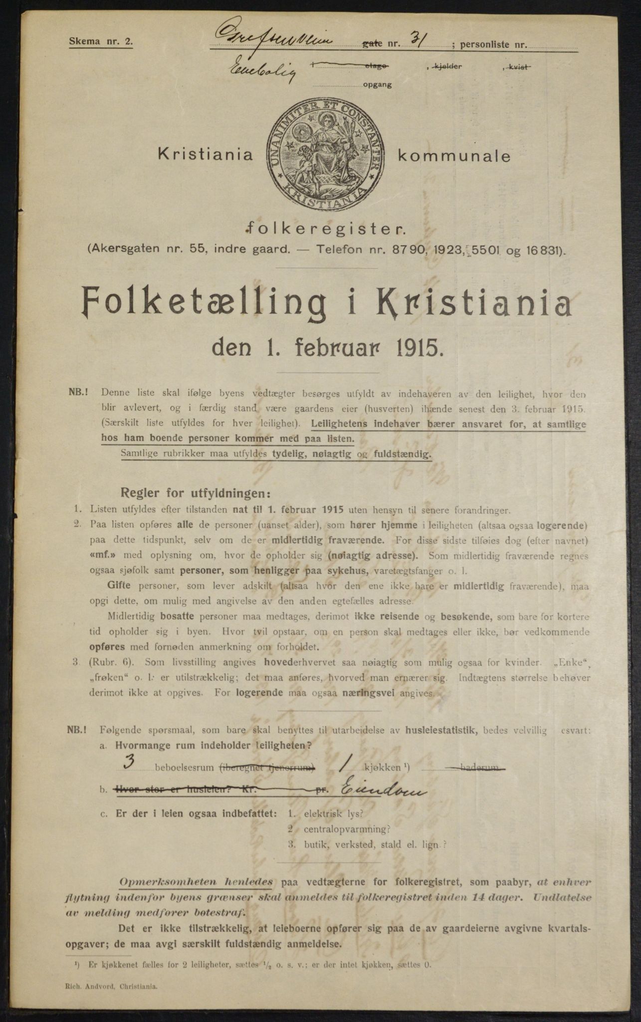 OBA, Municipal Census 1915 for Kristiania, 1915, p. 29318