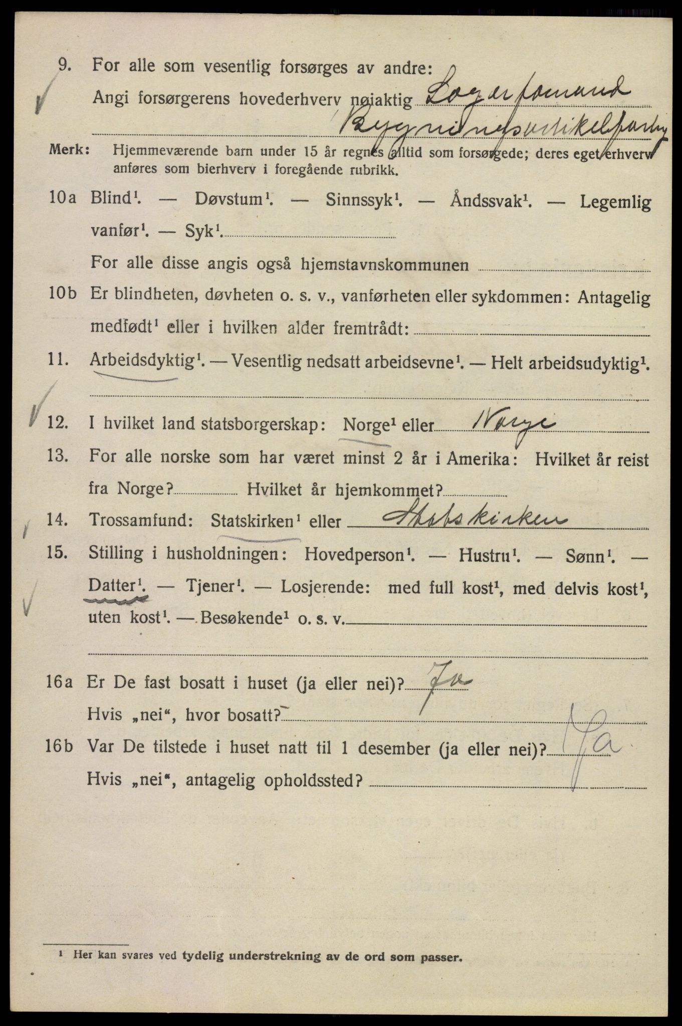 SAO, 1920 census for Kristiania, 1920, p. 371182