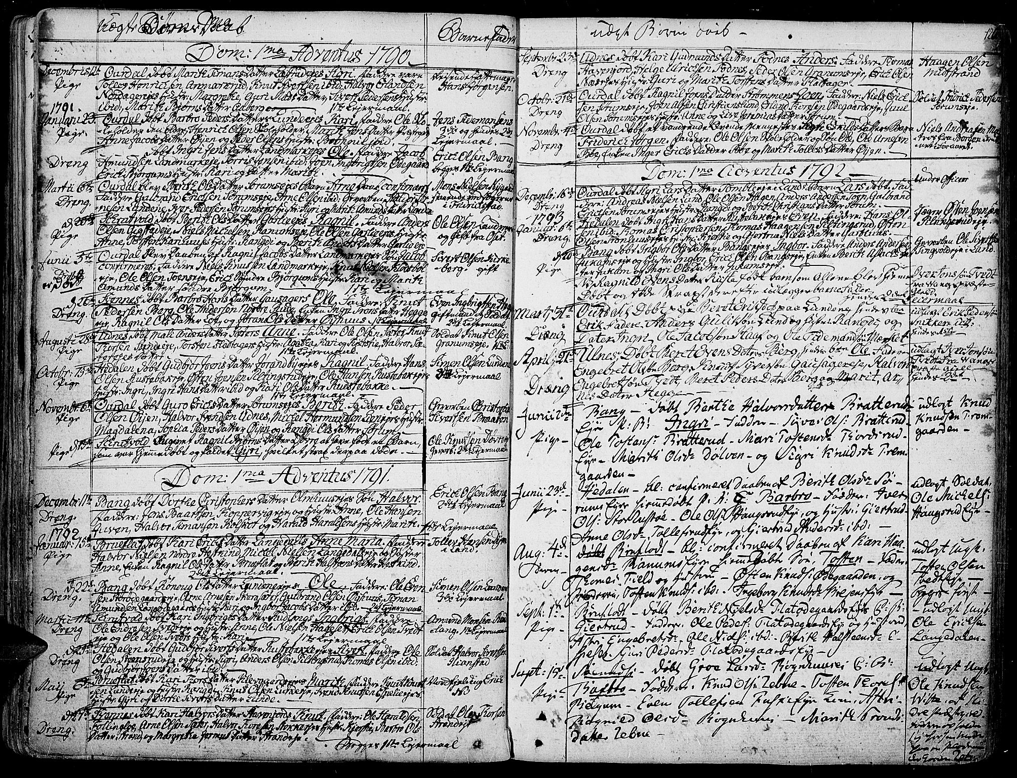 Aurdal prestekontor, SAH/PREST-126/H/Ha/Haa/L0006: Parish register (official) no. 6, 1781-1804, p. 126