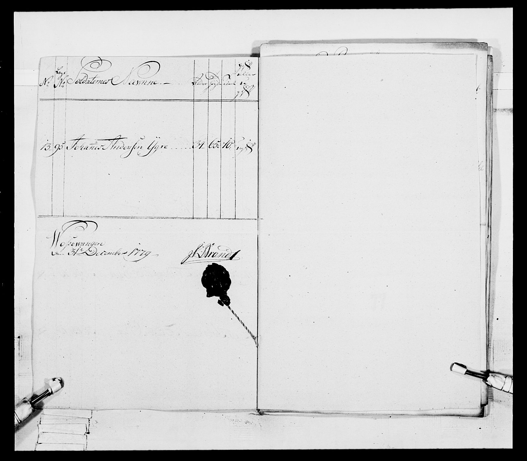 Generalitets- og kommissariatskollegiet, Det kongelige norske kommissariatskollegium, RA/EA-5420/E/Eh/L0094: 2. Bergenhusiske nasjonale infanteriregiment, 1776-1779, p. 284