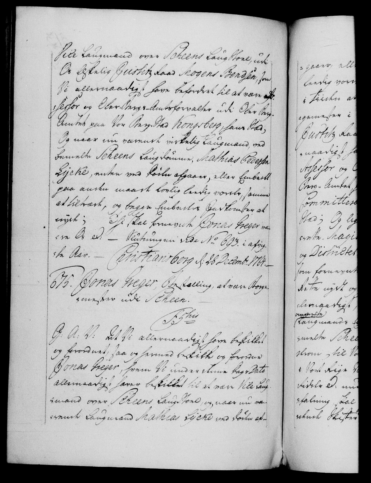 Danske Kanselli 1572-1799, AV/RA-EA-3023/F/Fc/Fca/Fcaa/L0042: Norske registre, 1763-1766, p. 513b