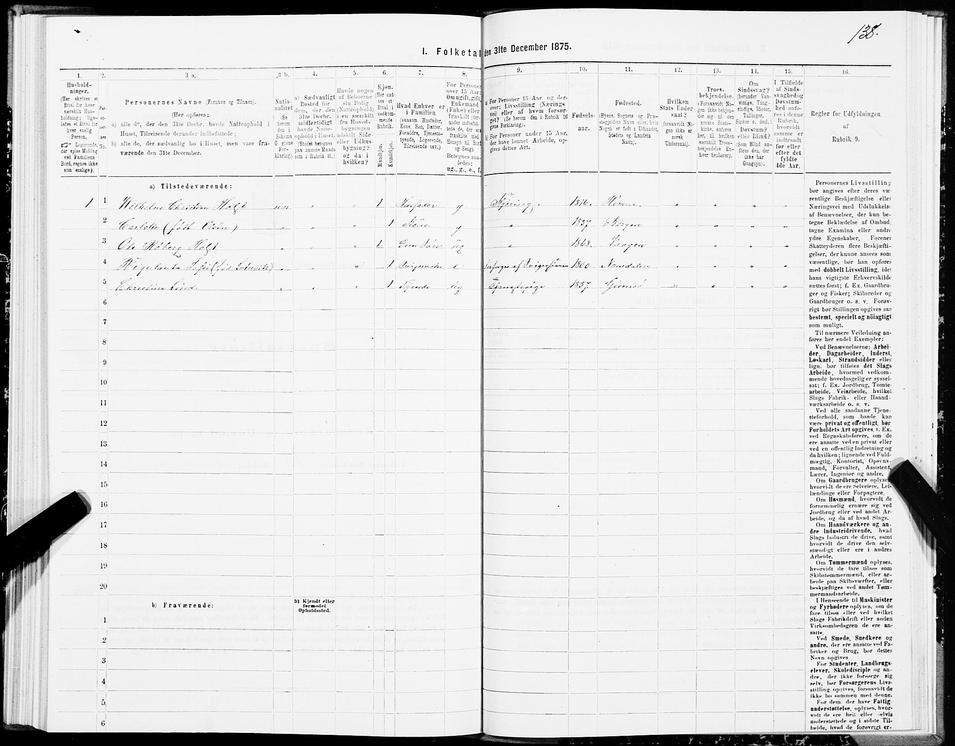 SAT, 1875 census for 1865P Vågan, 1875, p. 2138