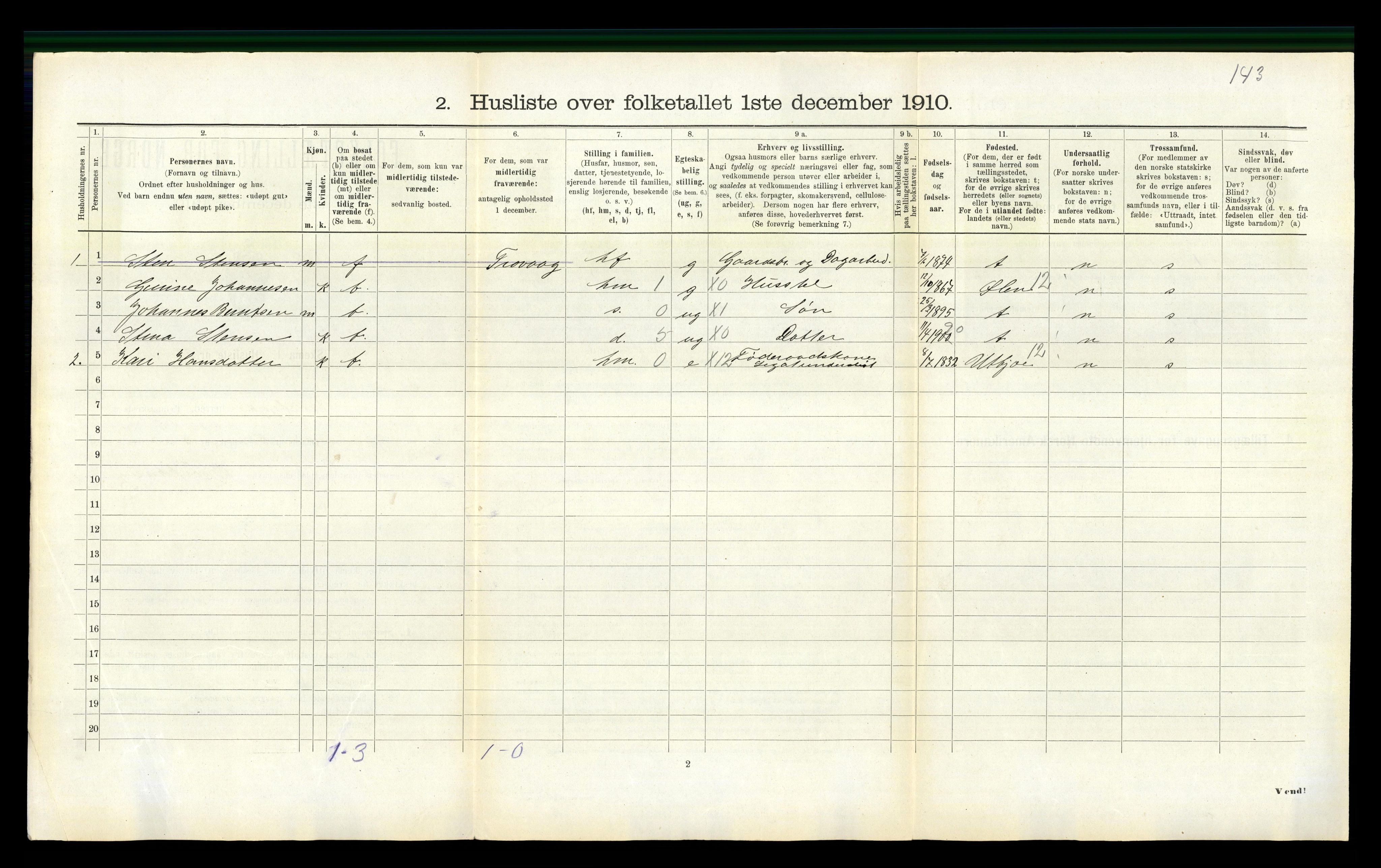 RA, 1910 census for Vikebygd, 1910, p. 82