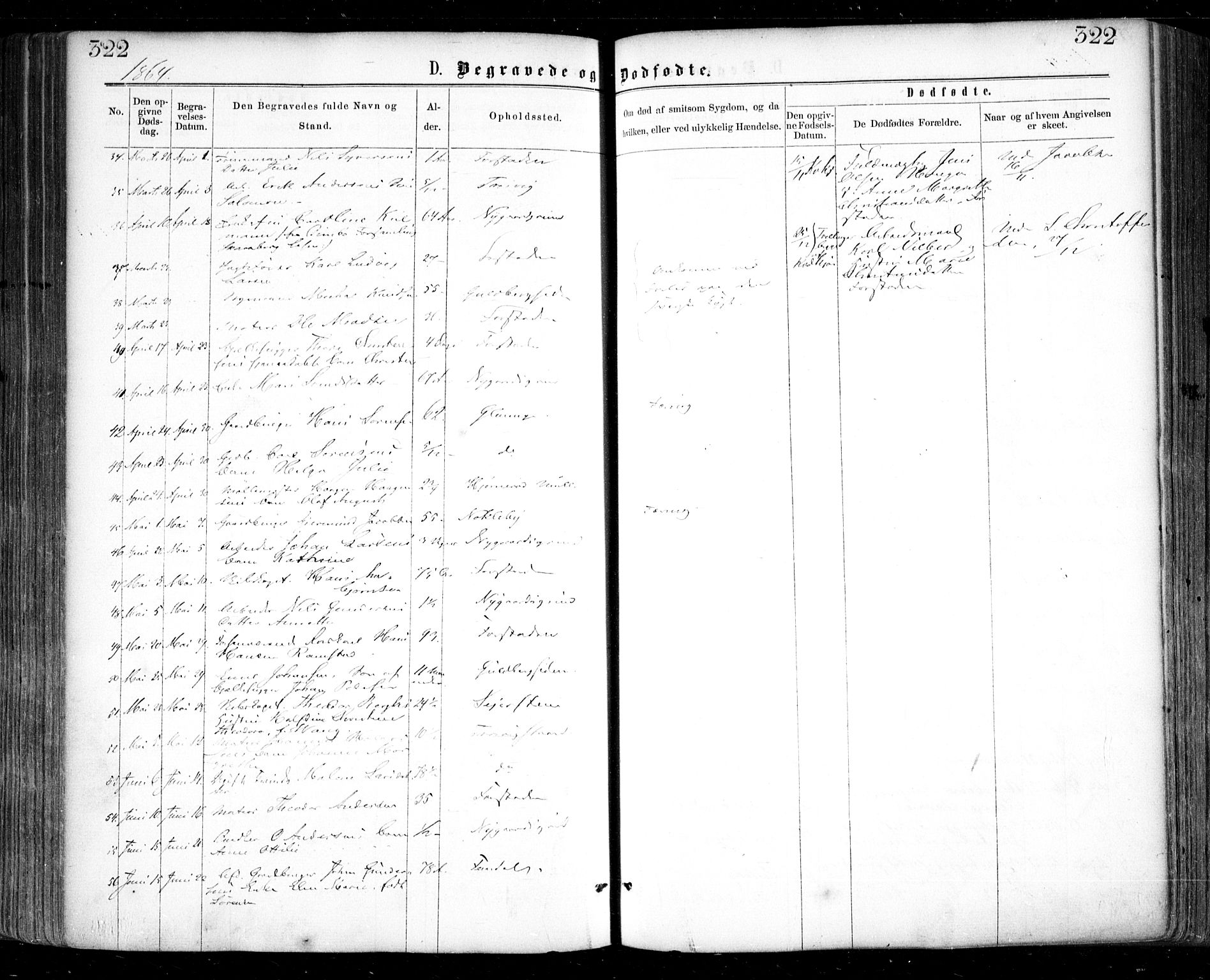 Glemmen prestekontor Kirkebøker, AV/SAO-A-10908/F/Fa/L0008: Parish register (official) no. 8, 1862-1871, p. 322