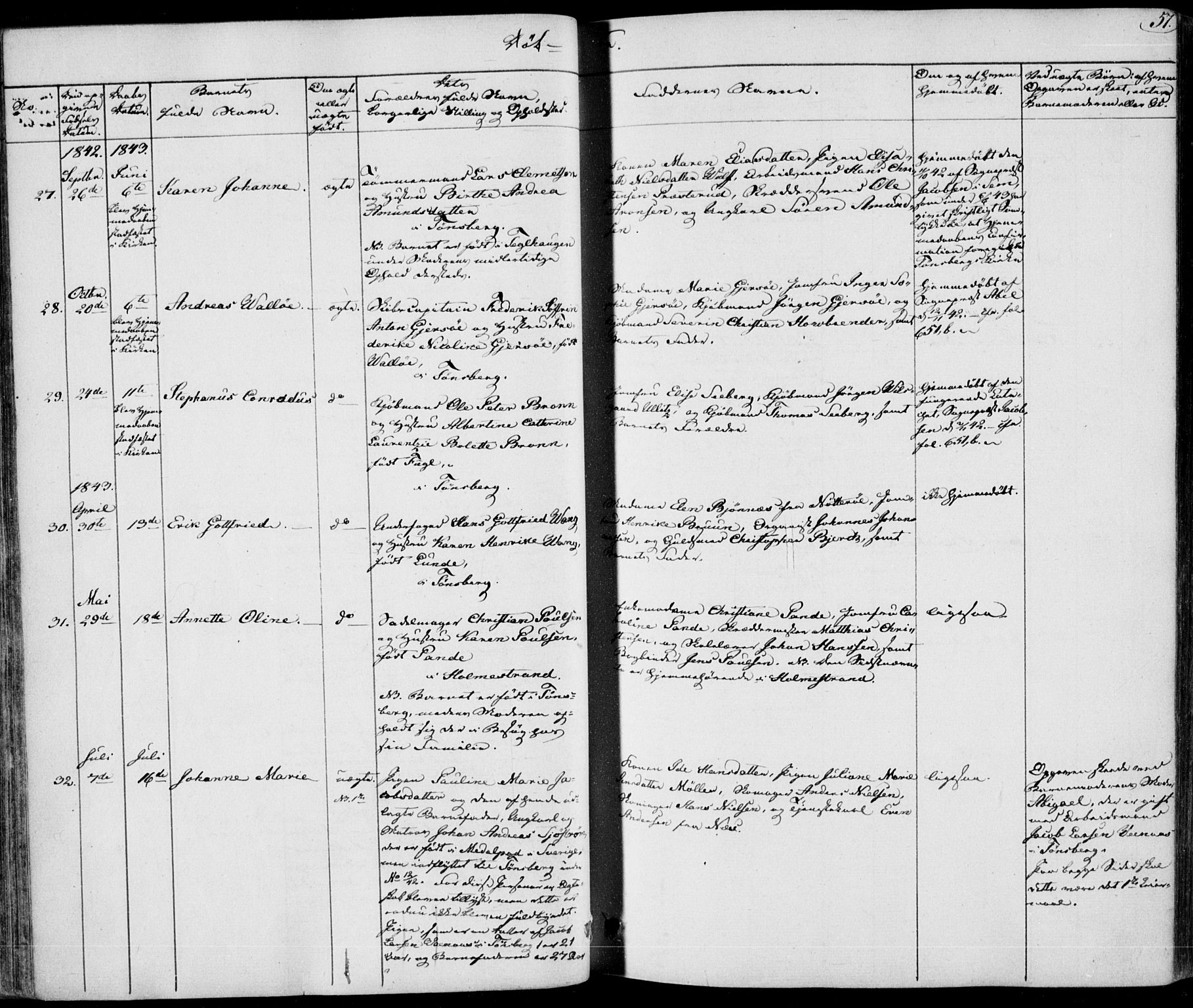 Tønsberg kirkebøker, AV/SAKO-A-330/F/Fa/L0006: Parish register (official) no. I 6, 1836-1844, p. 57