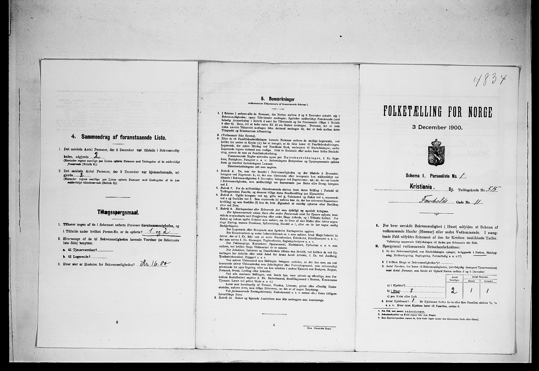 SAO, 1900 census for Kristiania, 1900, p. 22651