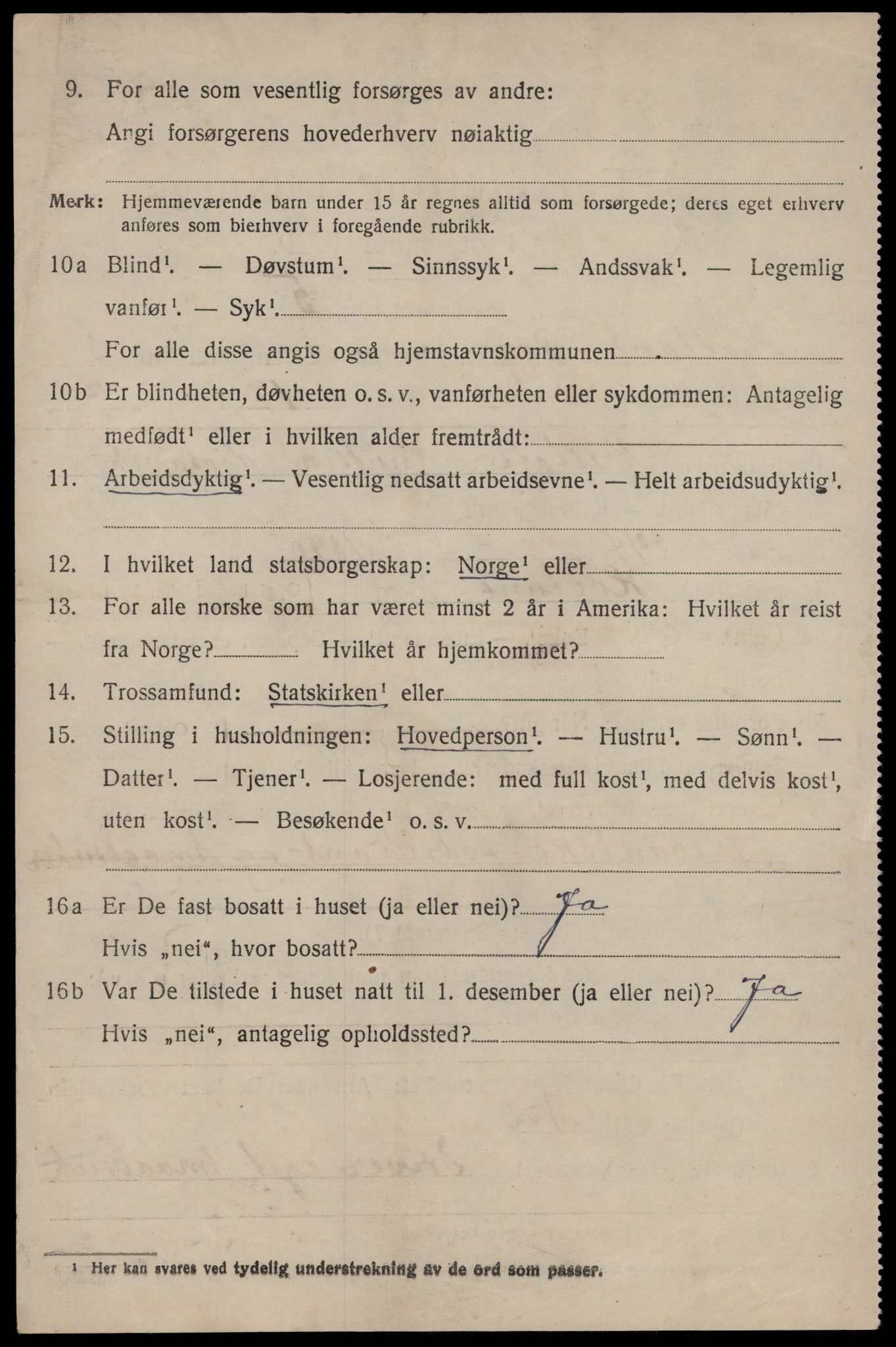 SAST, 1920 census for Høyland, 1920, p. 3023