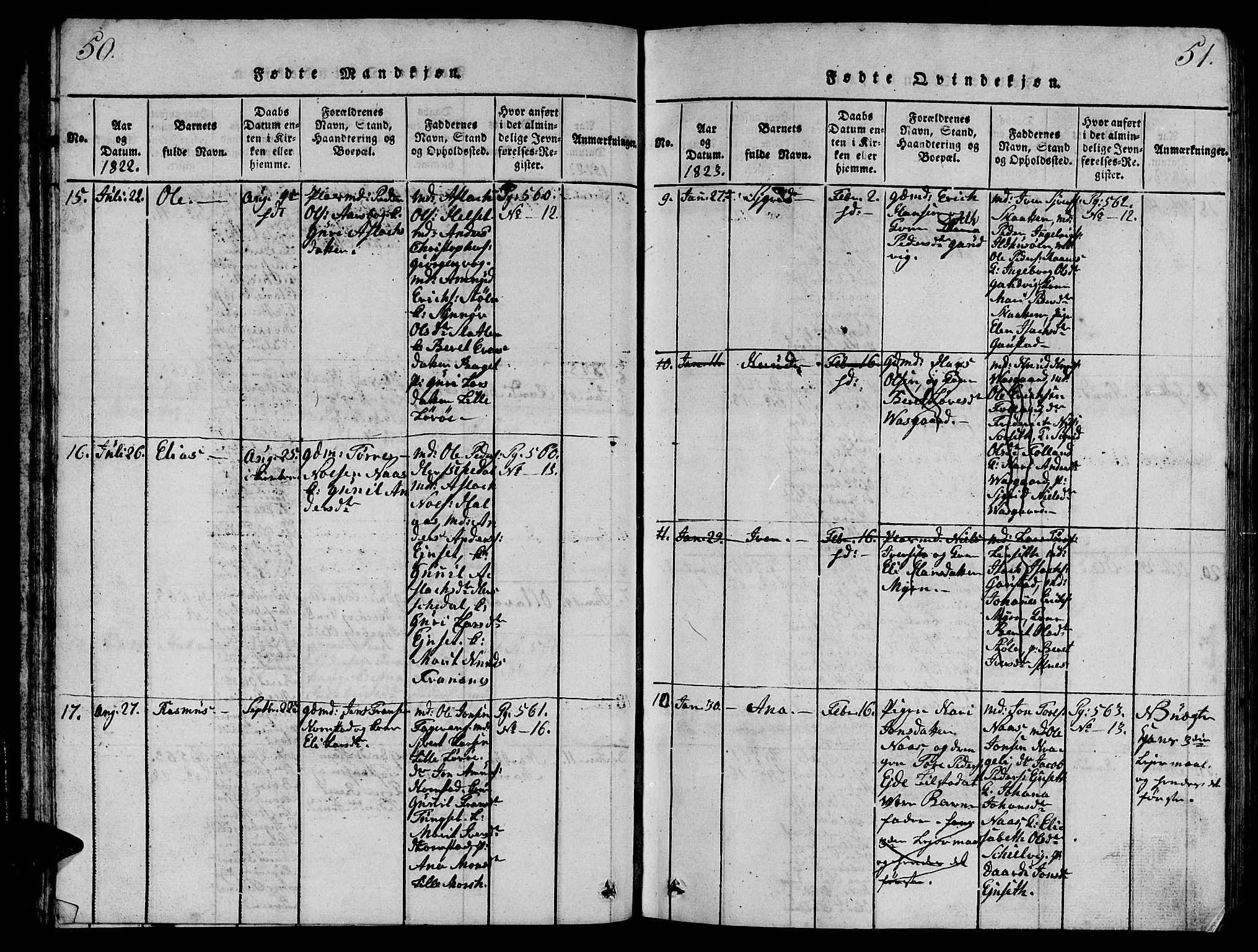 Ministerialprotokoller, klokkerbøker og fødselsregistre - Møre og Romsdal, AV/SAT-A-1454/570/L0831: Parish register (official) no. 570A05, 1819-1829, p. 50-51