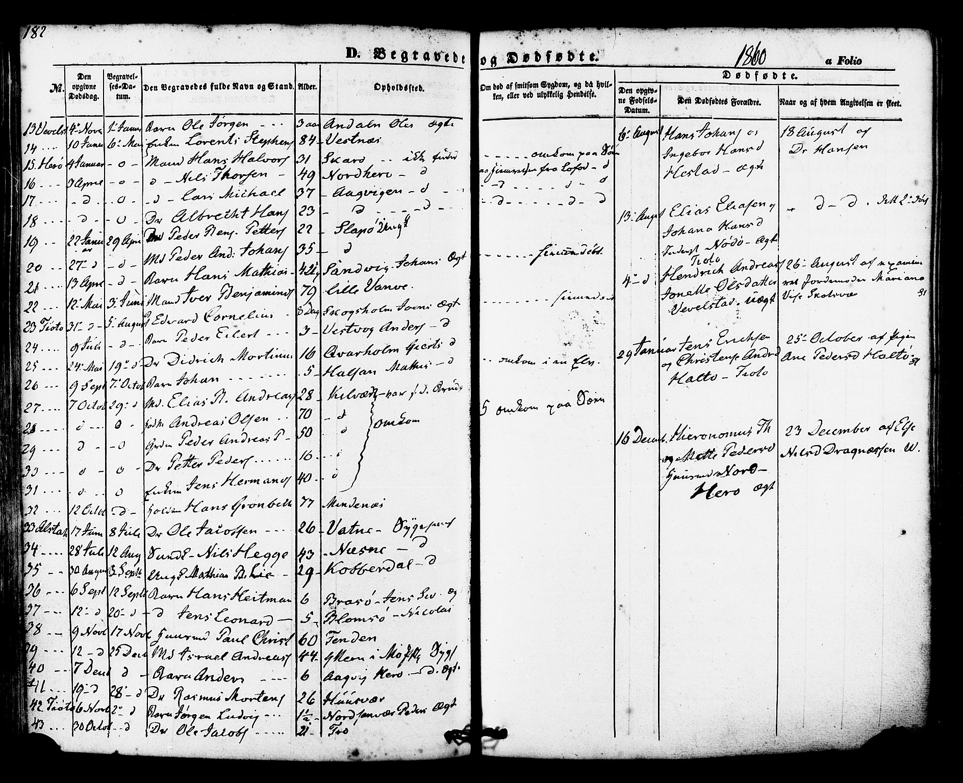Ministerialprotokoller, klokkerbøker og fødselsregistre - Nordland, SAT/A-1459/830/L0448: Parish register (official) no. 830A12, 1855-1878, p. 182