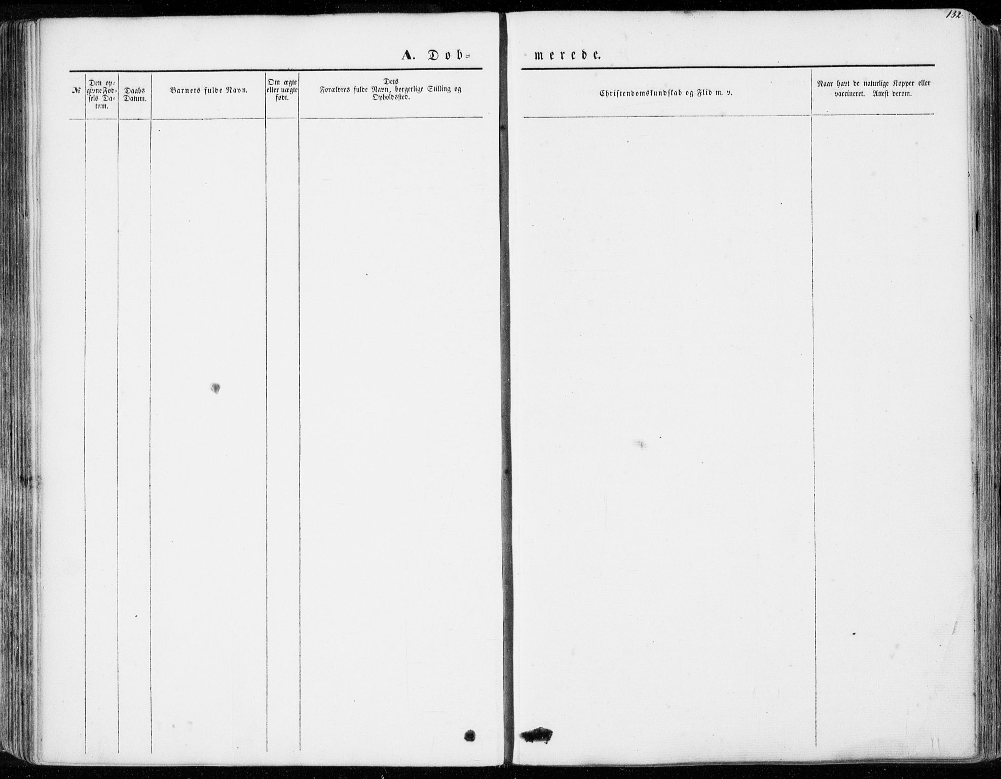 Ministerialprotokoller, klokkerbøker og fødselsregistre - Møre og Romsdal, SAT/A-1454/565/L0748: Parish register (official) no. 565A02, 1845-1872, p. 132