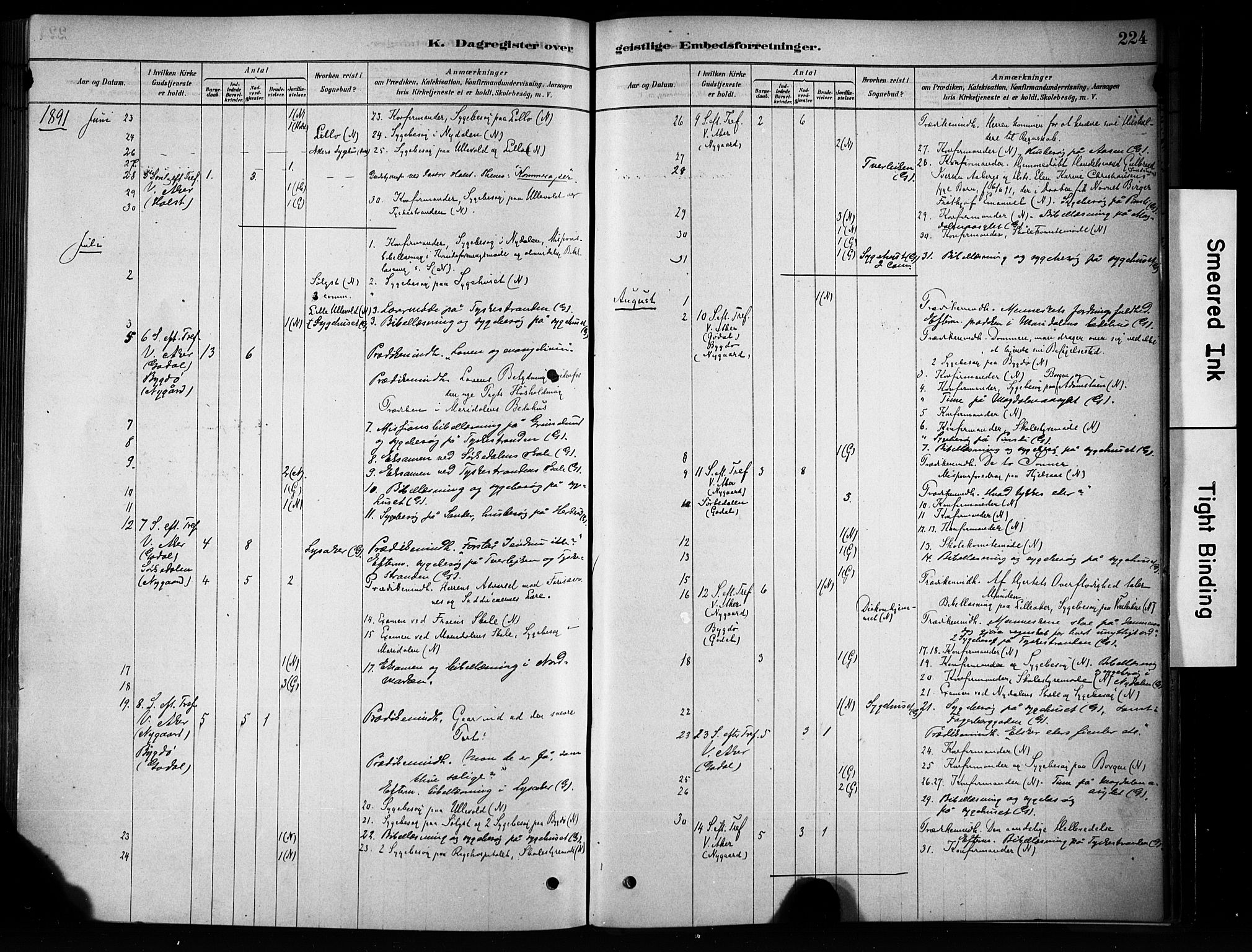 Vestre Aker prestekontor Kirkebøker, AV/SAO-A-10025/F/Fa/L0009: Parish register (official) no. 9, 1878-1967, p. 224